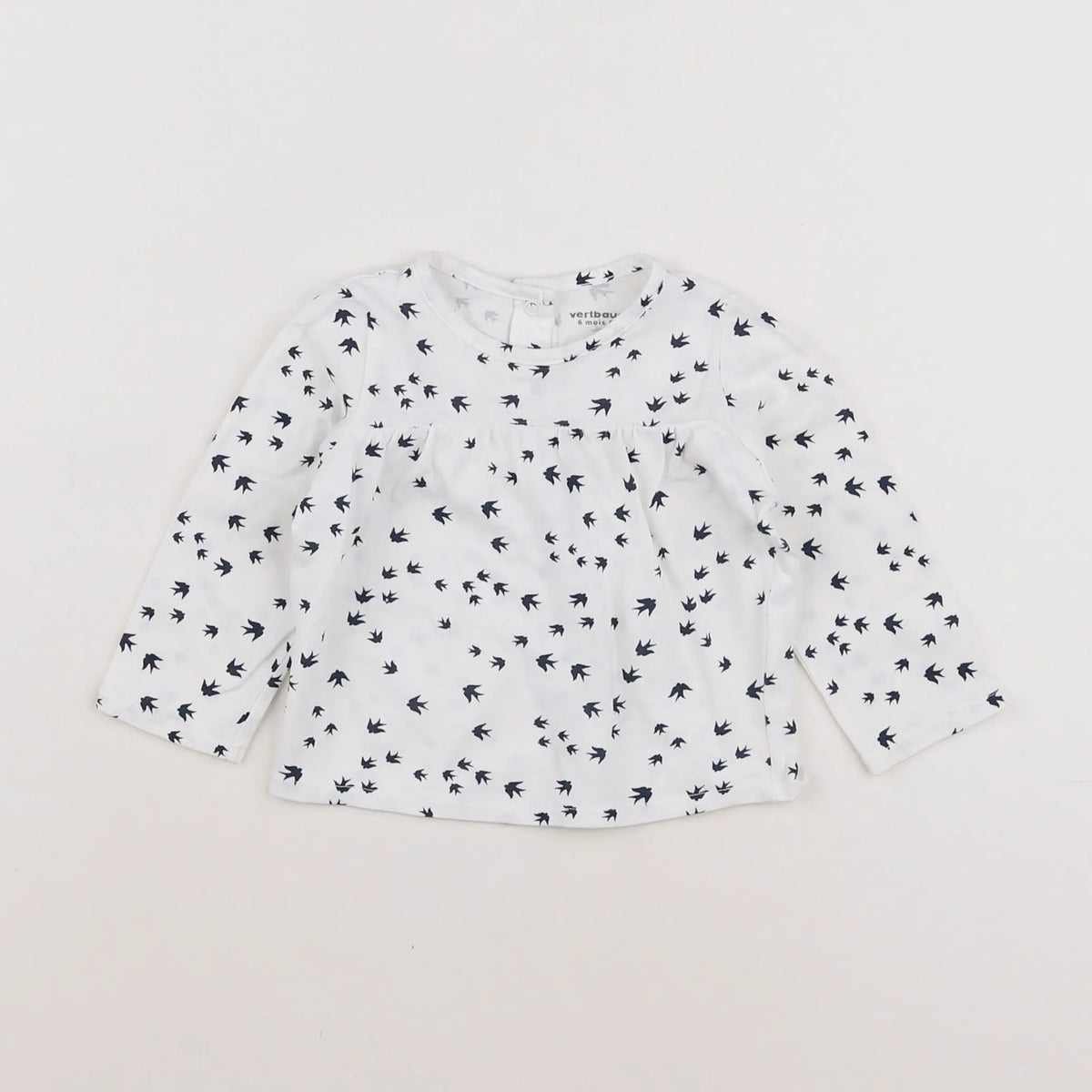 Vertbaudet - tee-shirt blanc - 6 mois