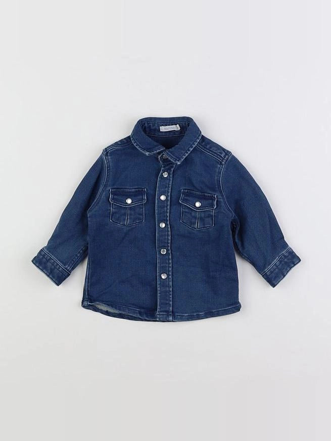 Boutchou - chemise bleu - 6 mois