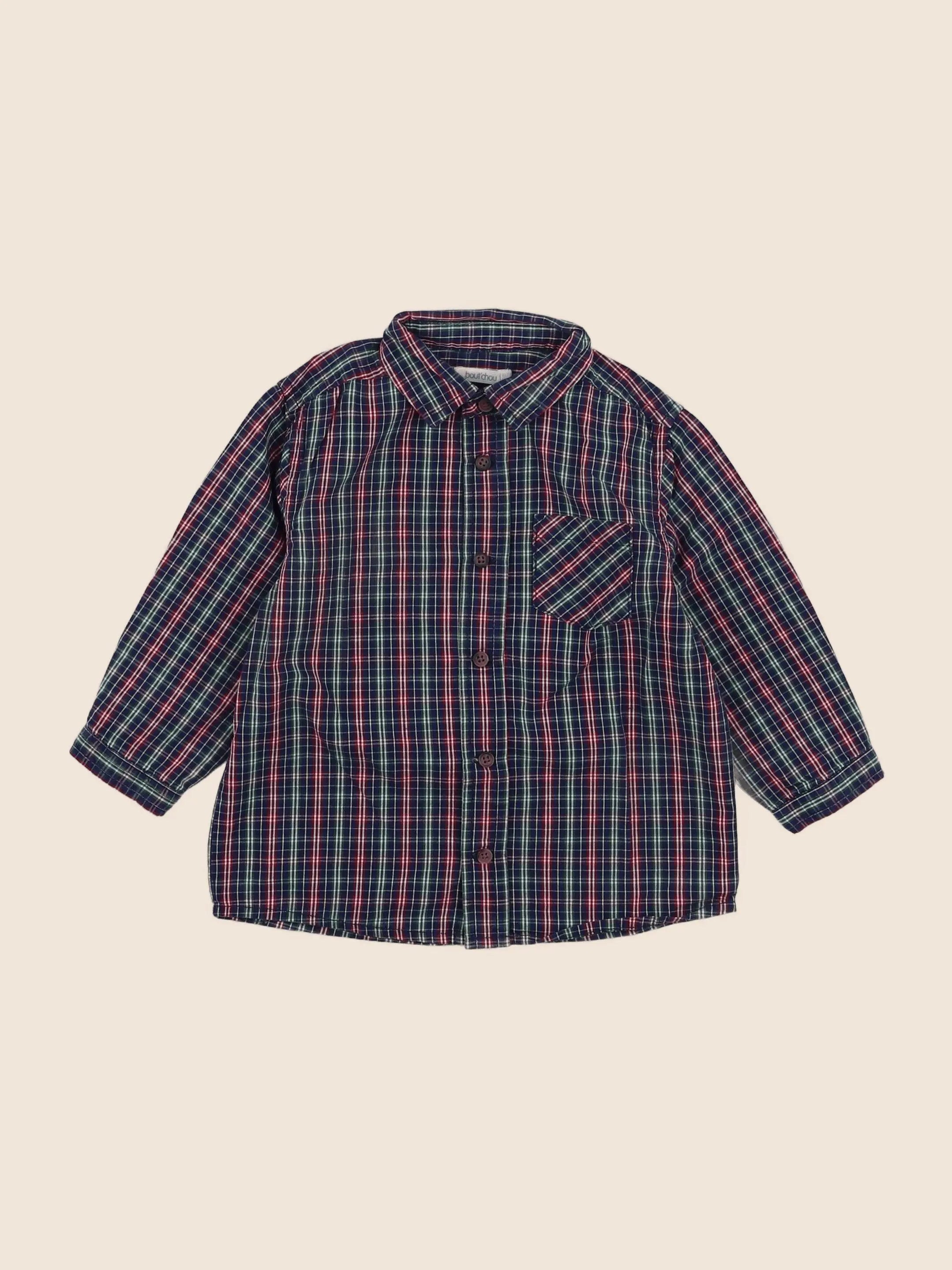 Boutchou - chemise multicolore - 18 mois