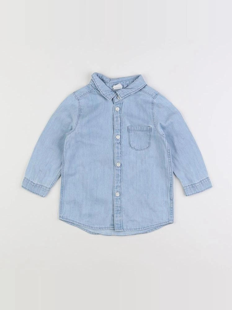 H&M - chemise bleu - 12 mois