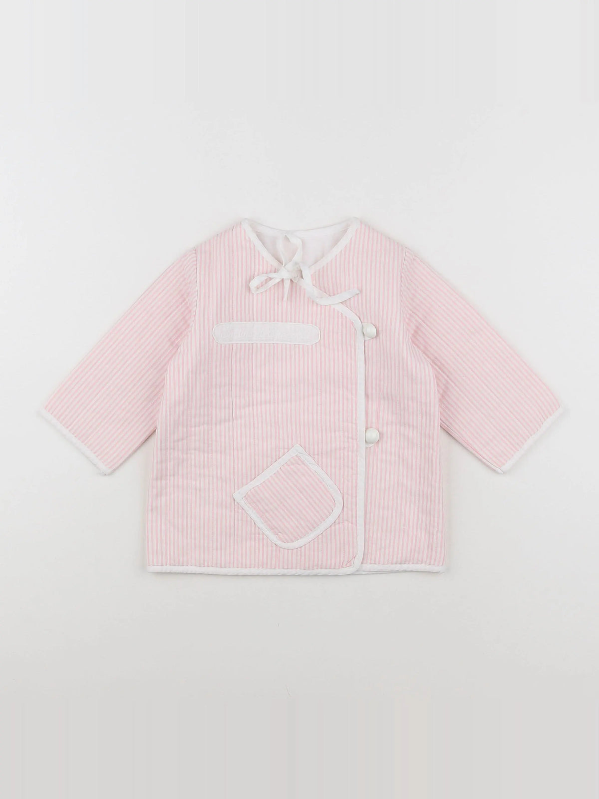 Tartine & Chocolat - veste blanc, rose - 6/9 mois