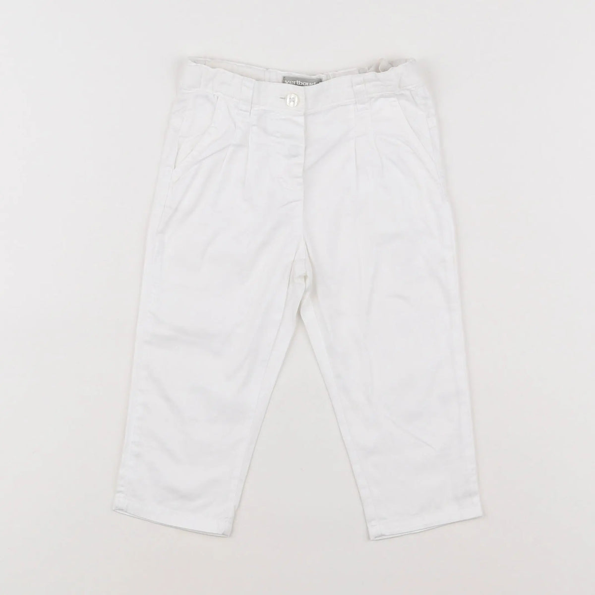 Vertbaudet - pantalon blanc - 18 mois