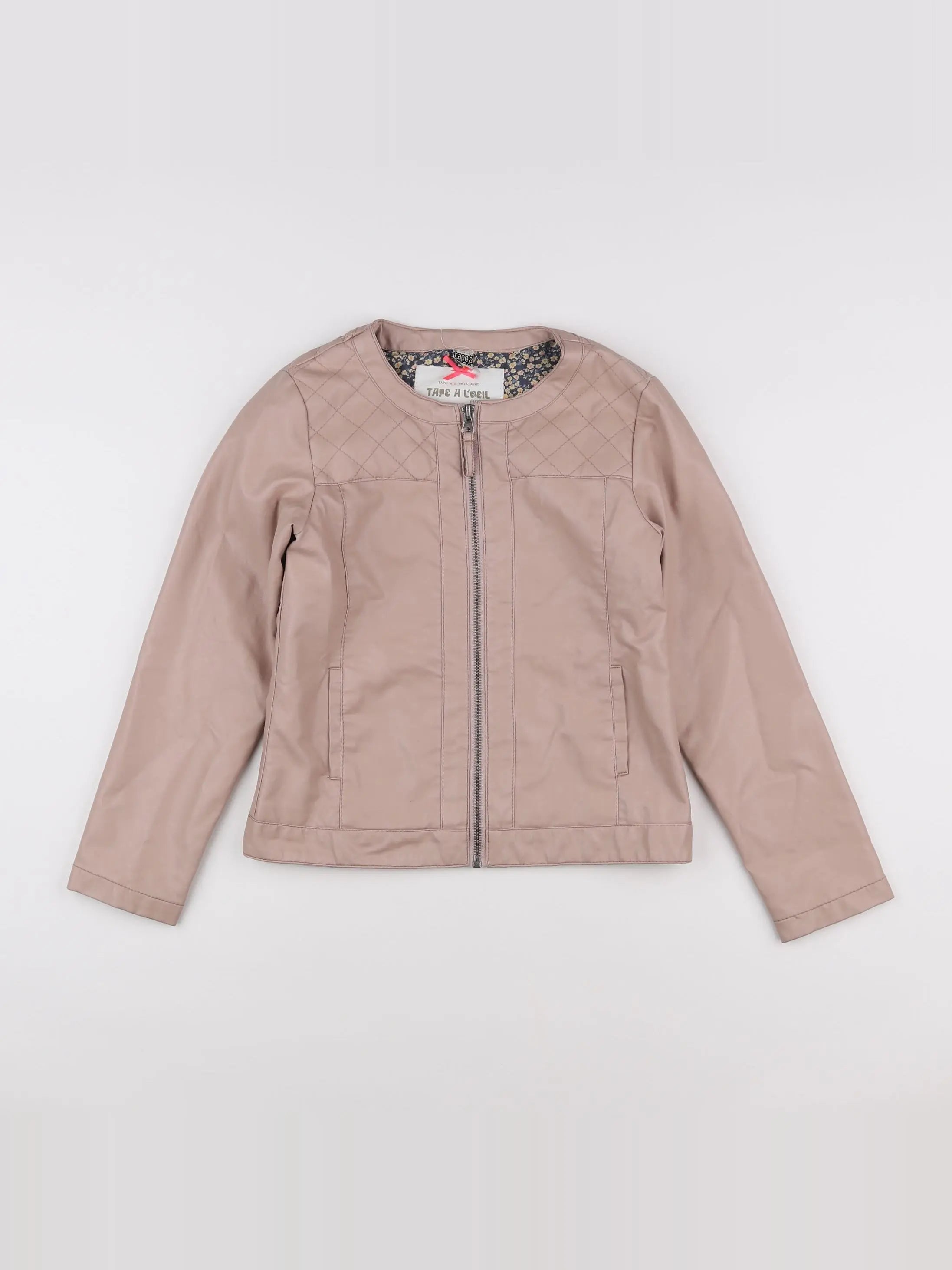 Tape à l'oeil - veste simili cuir rose - 10 ans