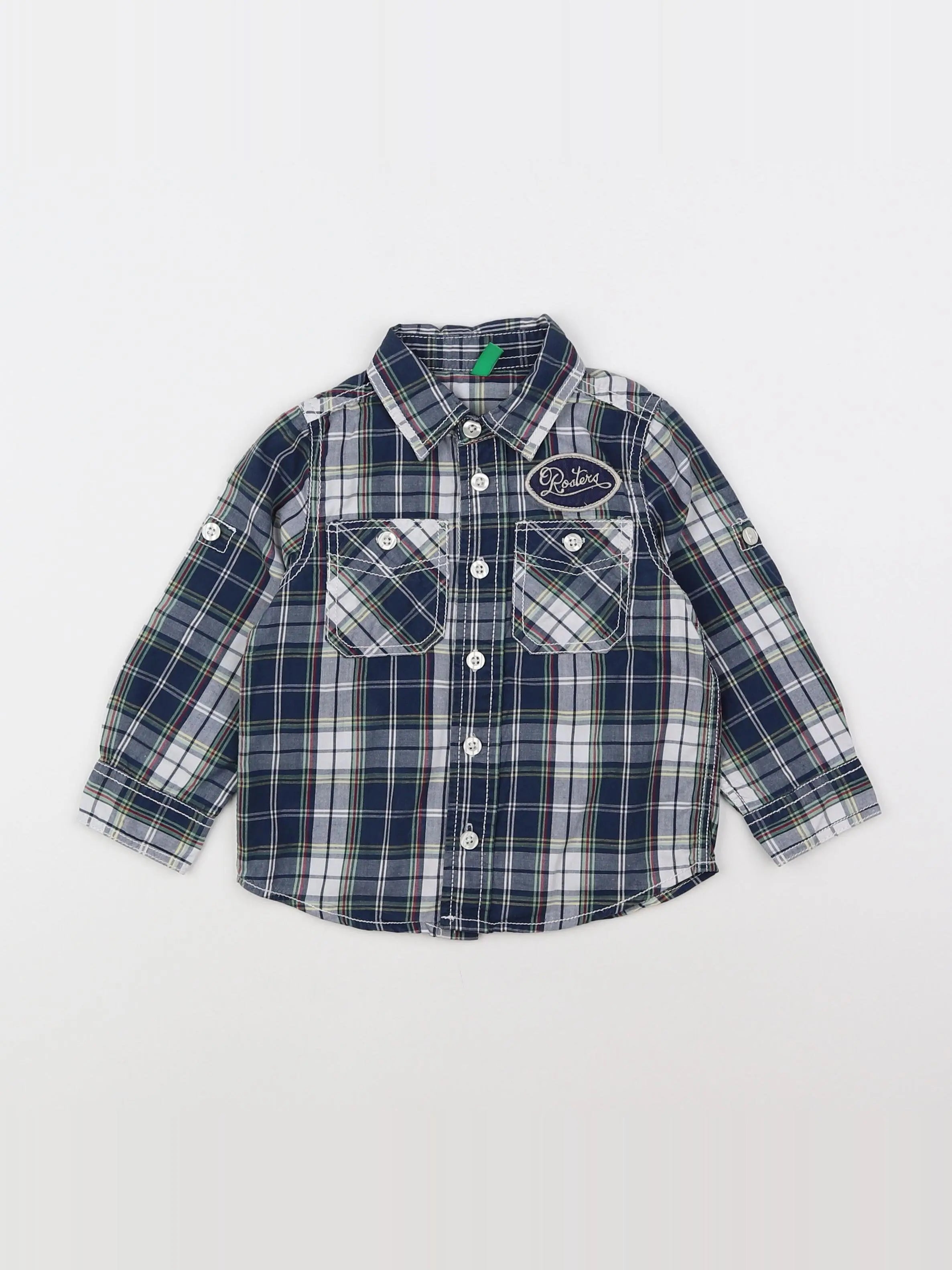 Benetton - chemise multicolore - 12/18 mois