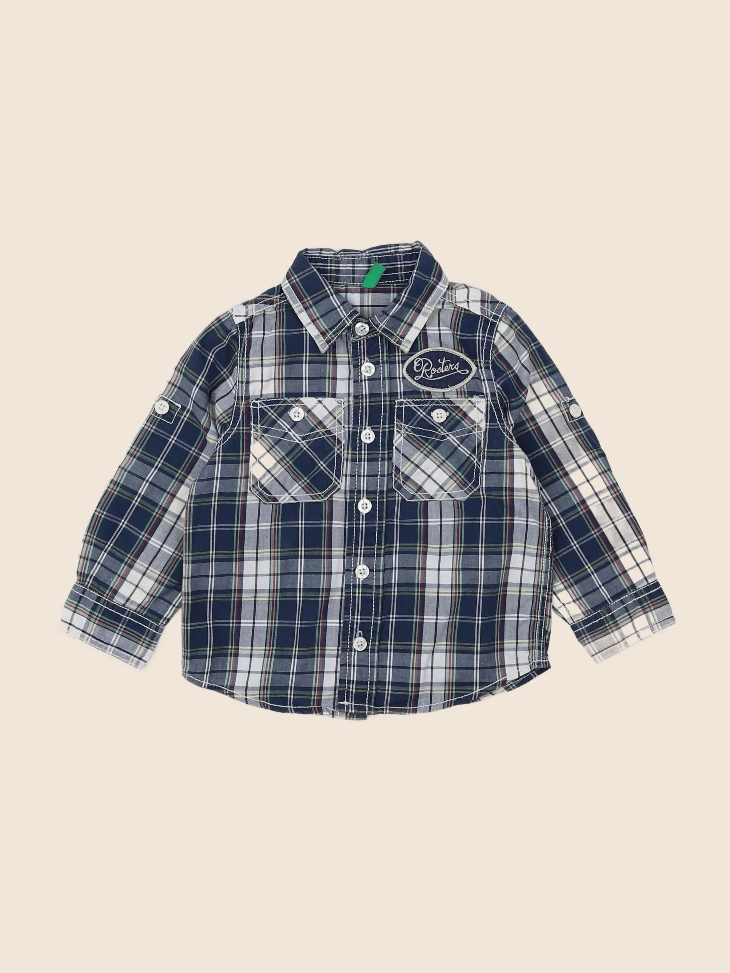Benetton - chemise multicolore - 12/18 mois