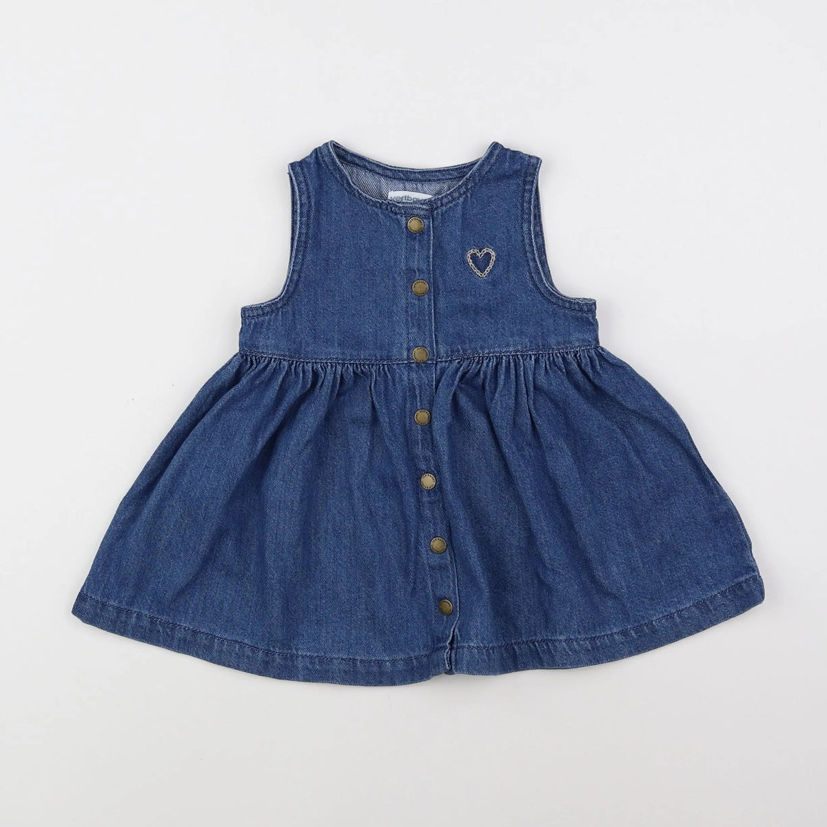 Vertbaudet - robe bleu - 12 mois