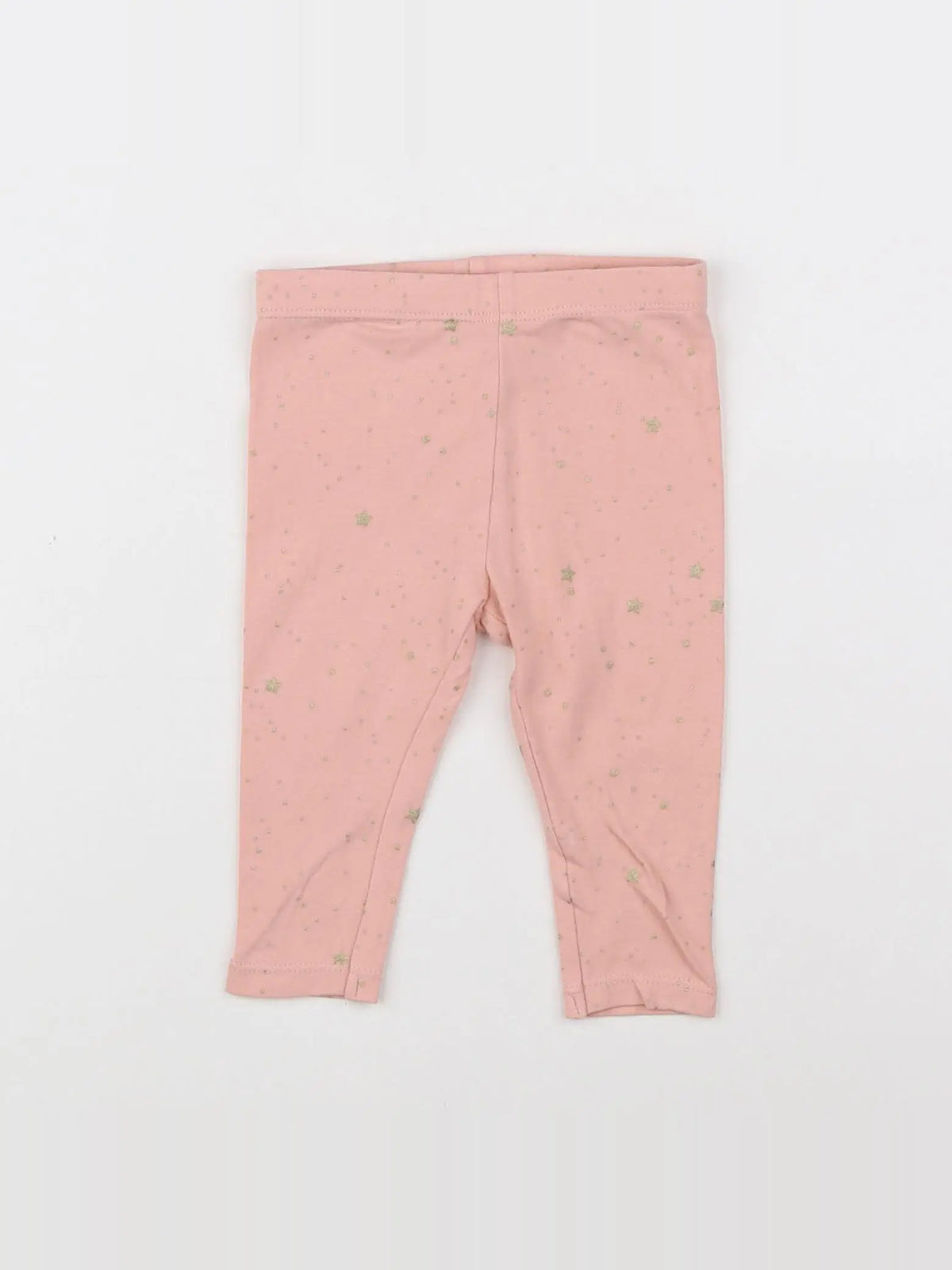 Vertbaudet - legging rose, or - 6 mois