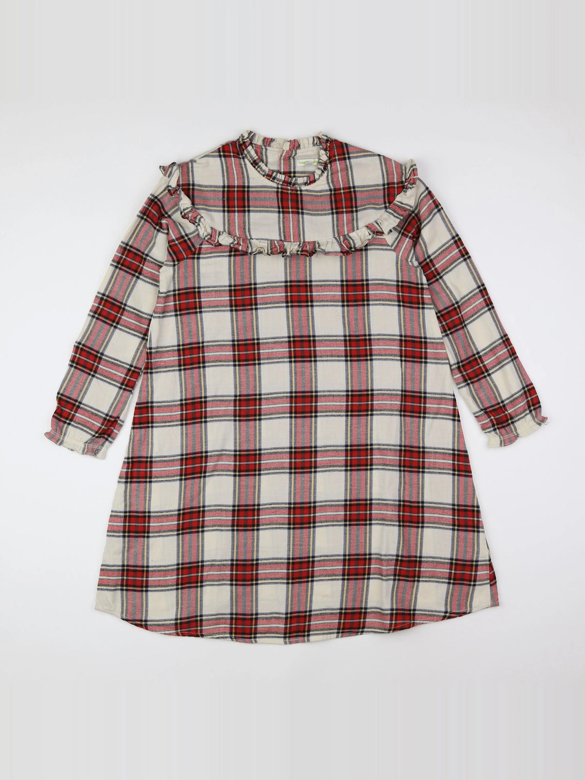 Vertbaudet - robe beige, rouge - 12 ans