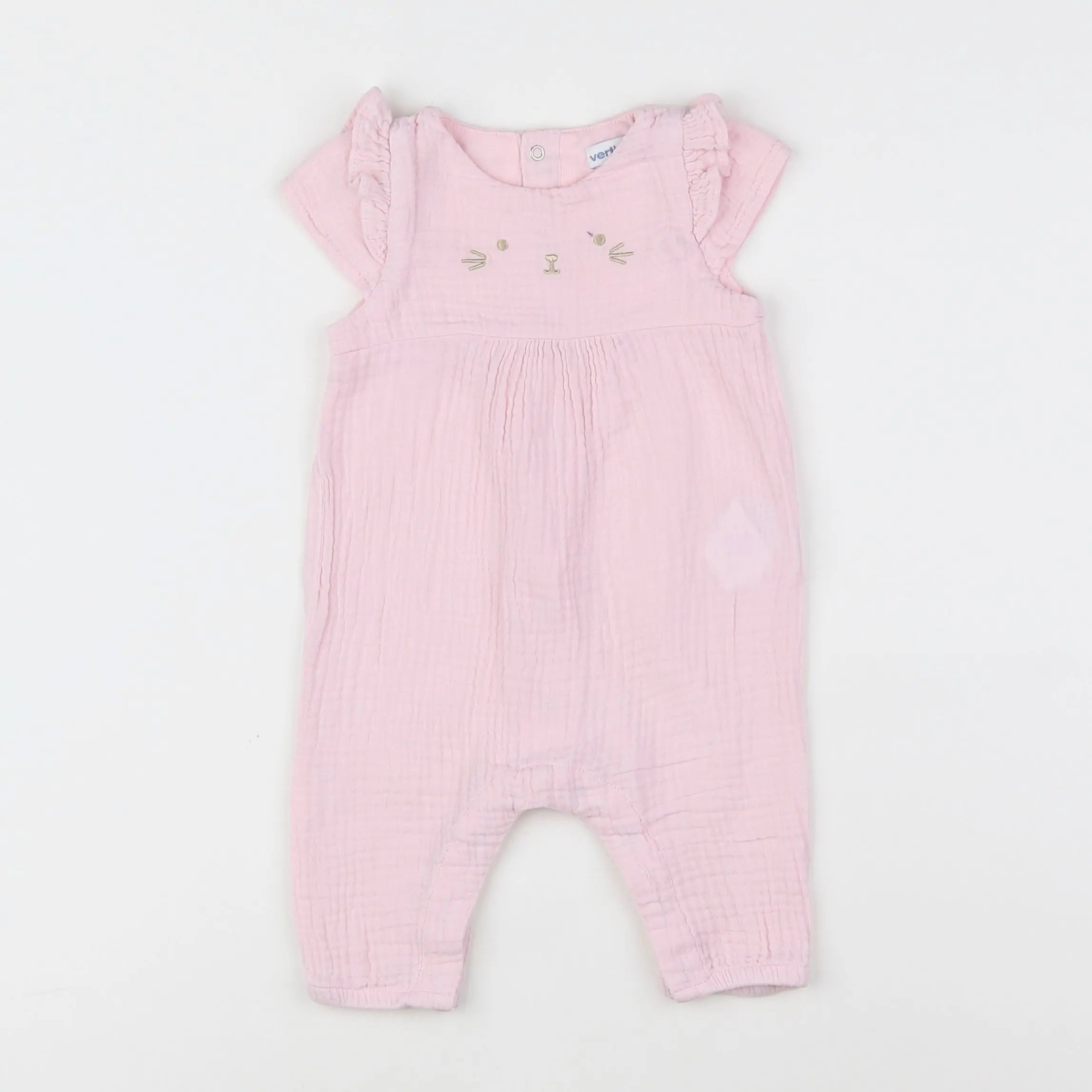 Vertbaudet - combinaison rose - 3 mois