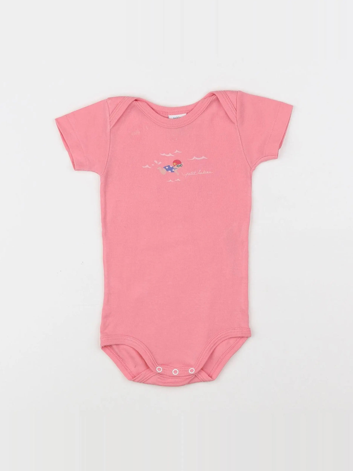 Petit Bateau - body rose - 6 mois