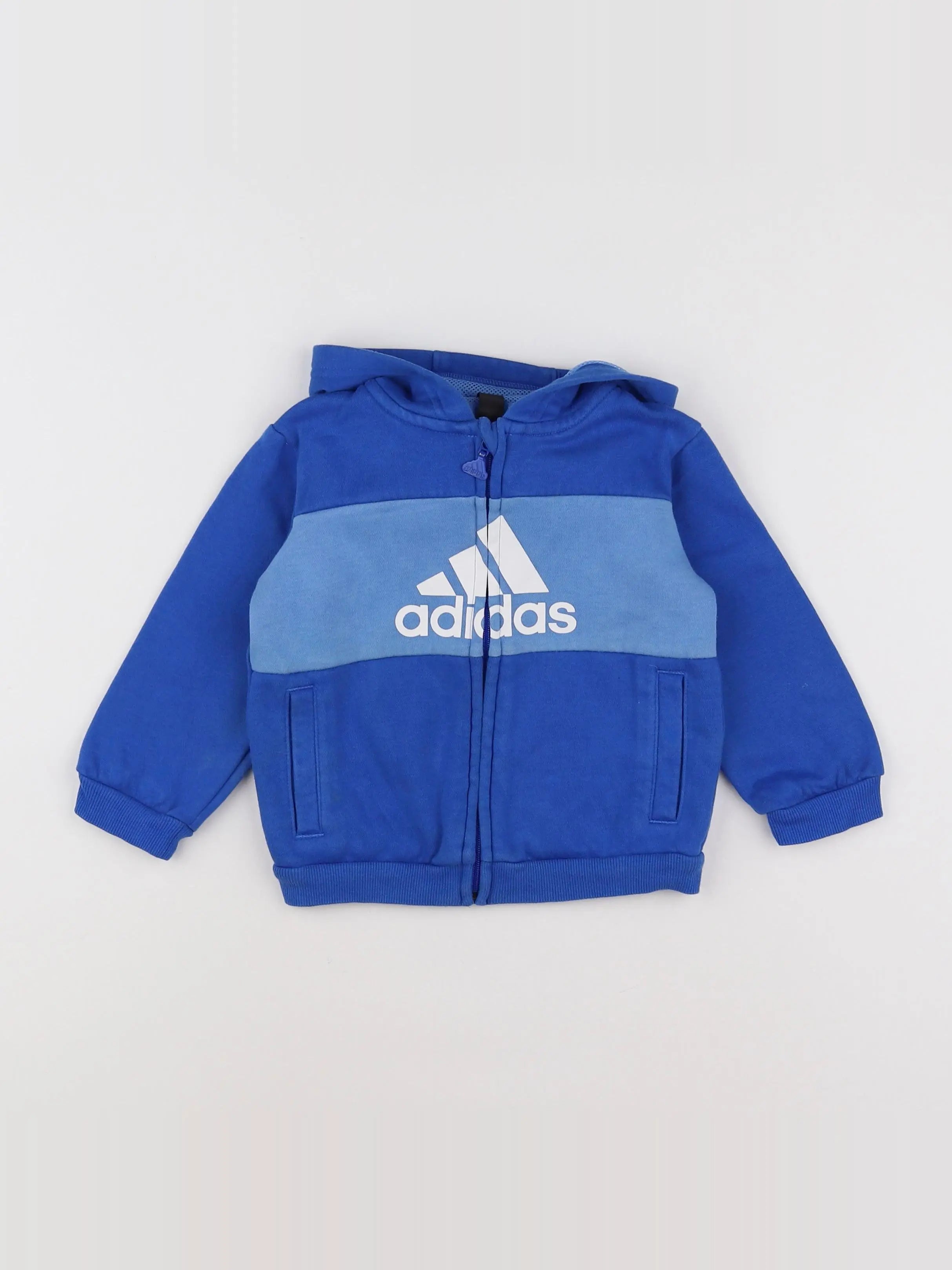 Adidas - sweat bleu - 9/12 mois