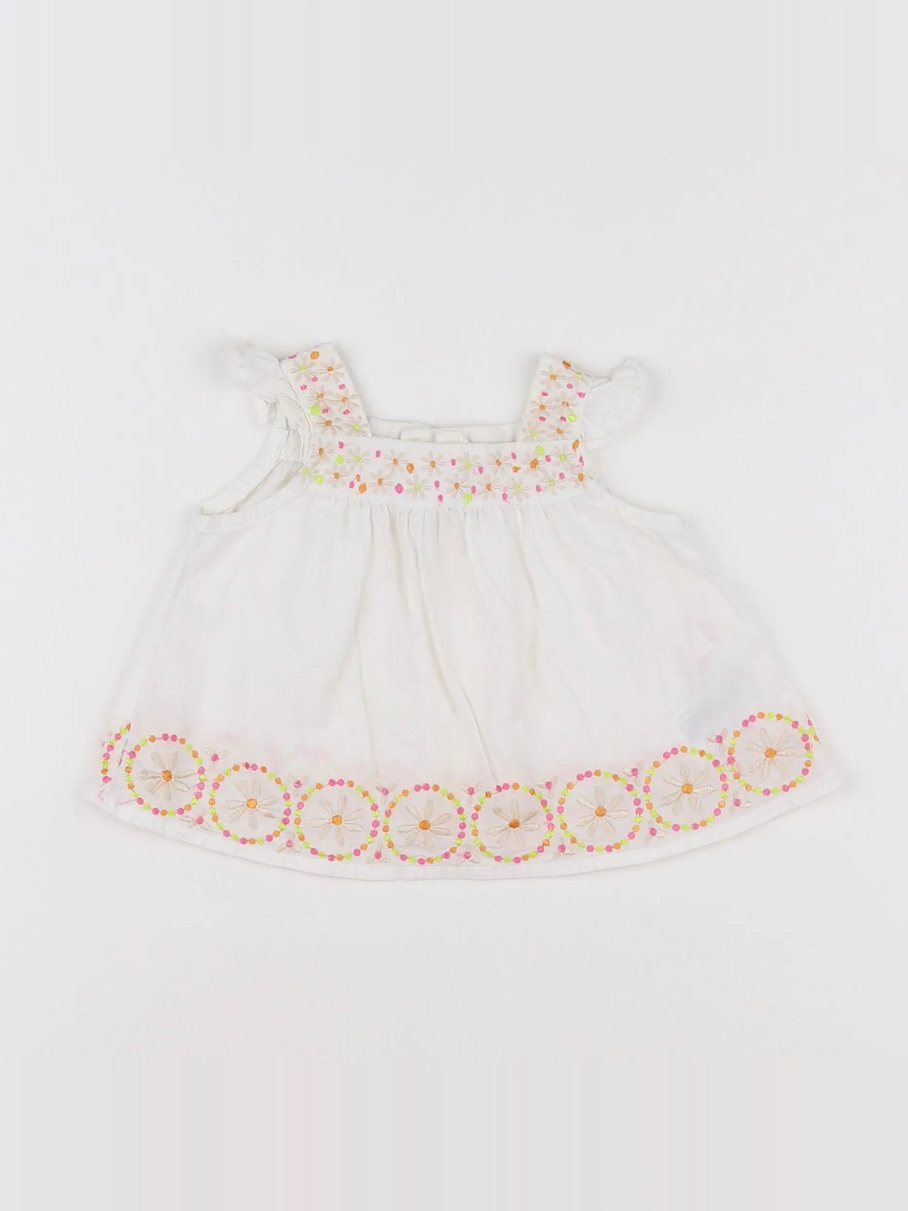 H&M - blouse blanc - 2/4 mois