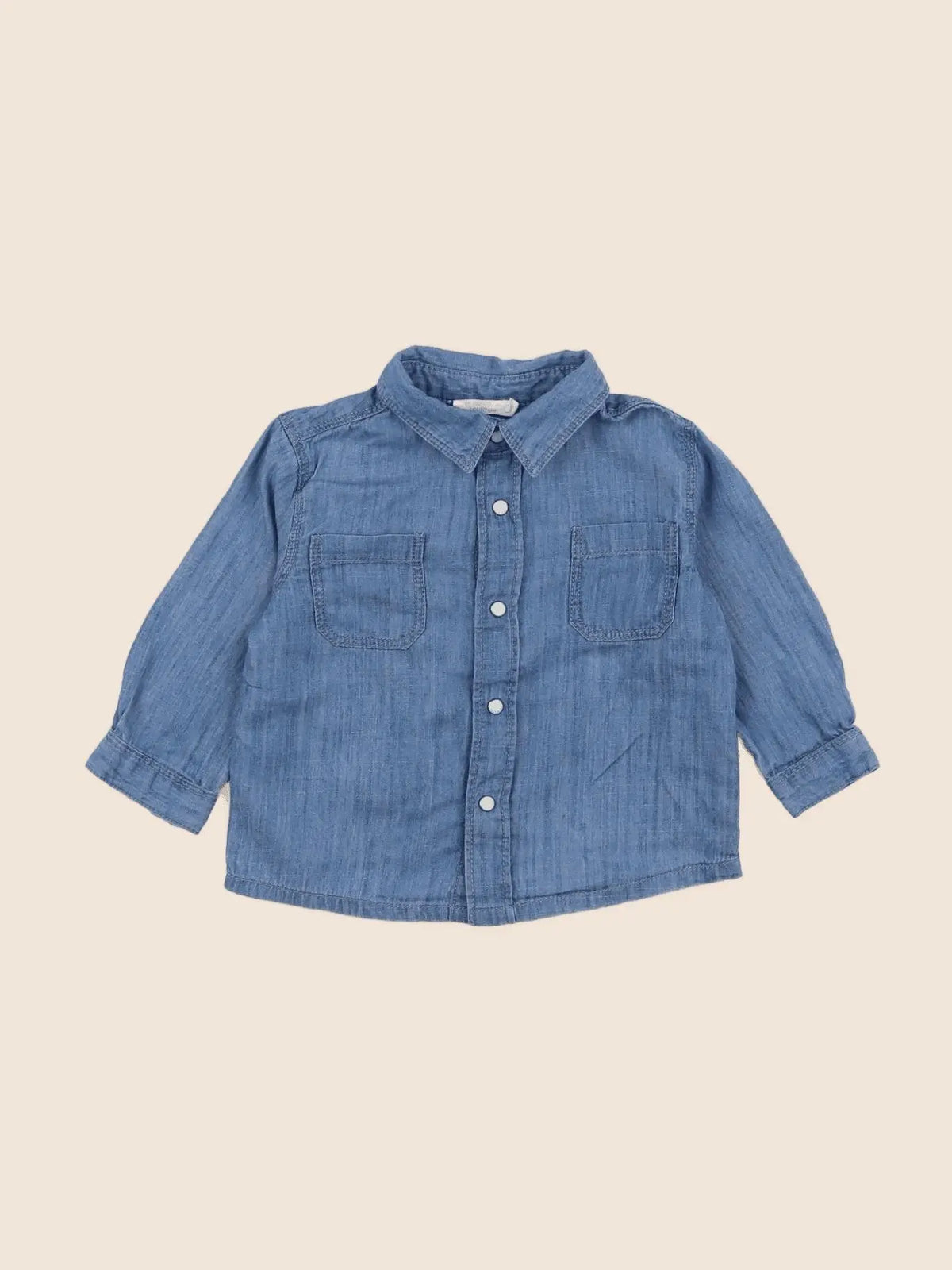 Boutchou - chemise bleu - 6 mois