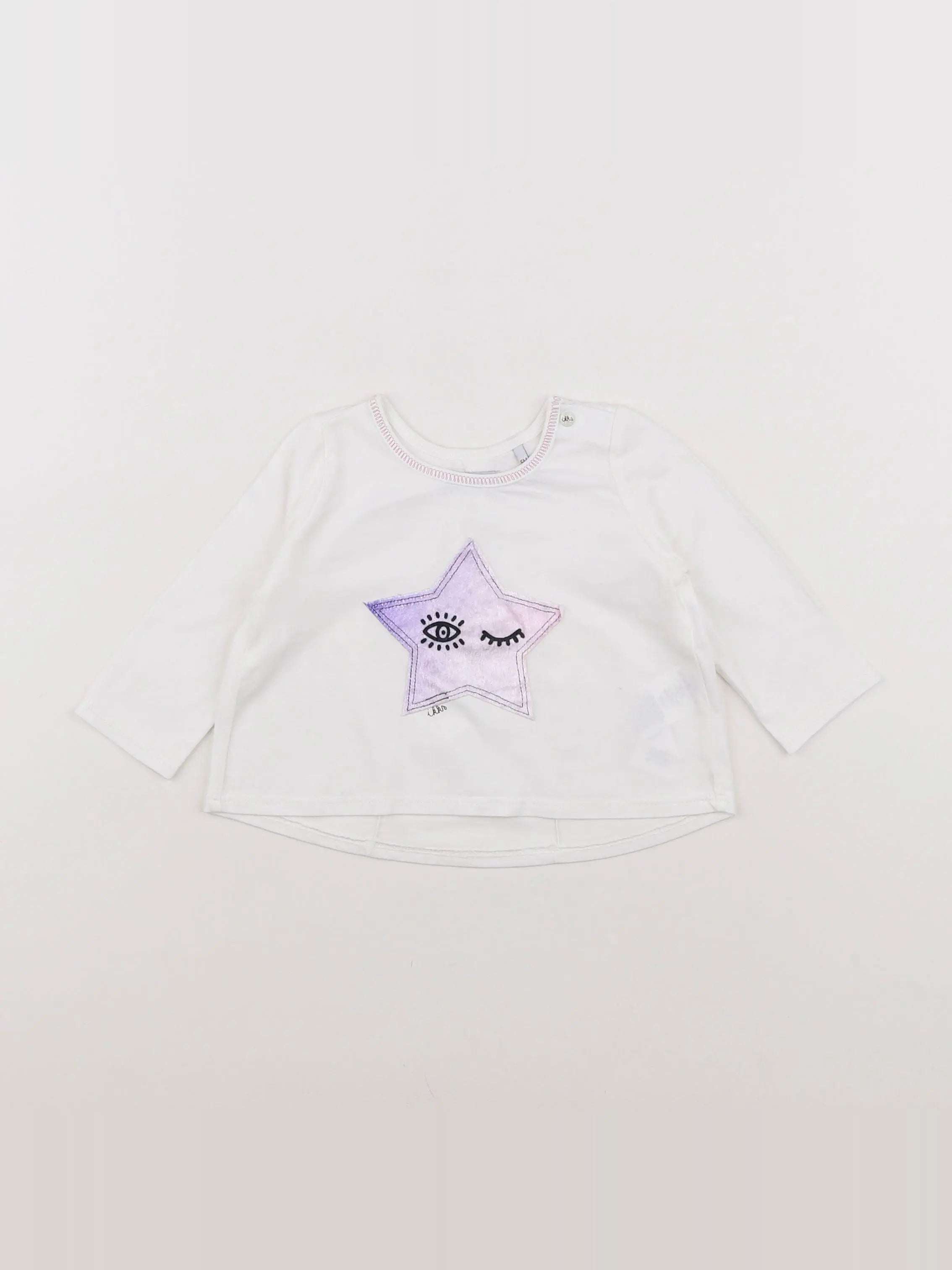IKKS - tee-shirt blanc - 6 mois