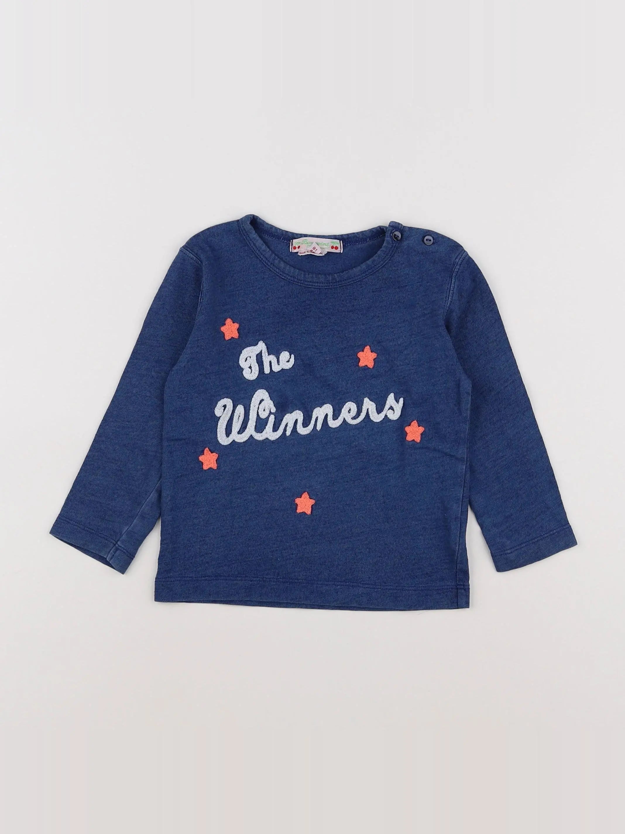 Bonpoint - tee-shirt bleu - 18 mois