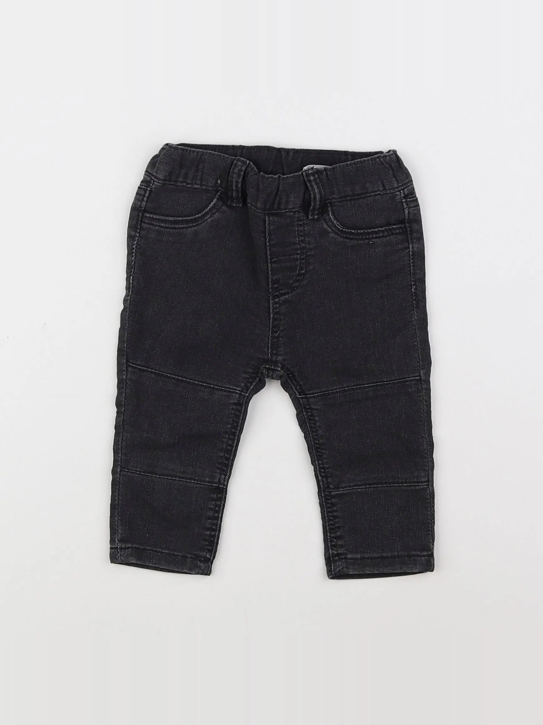 H&M - jean noir - 6/9 mois