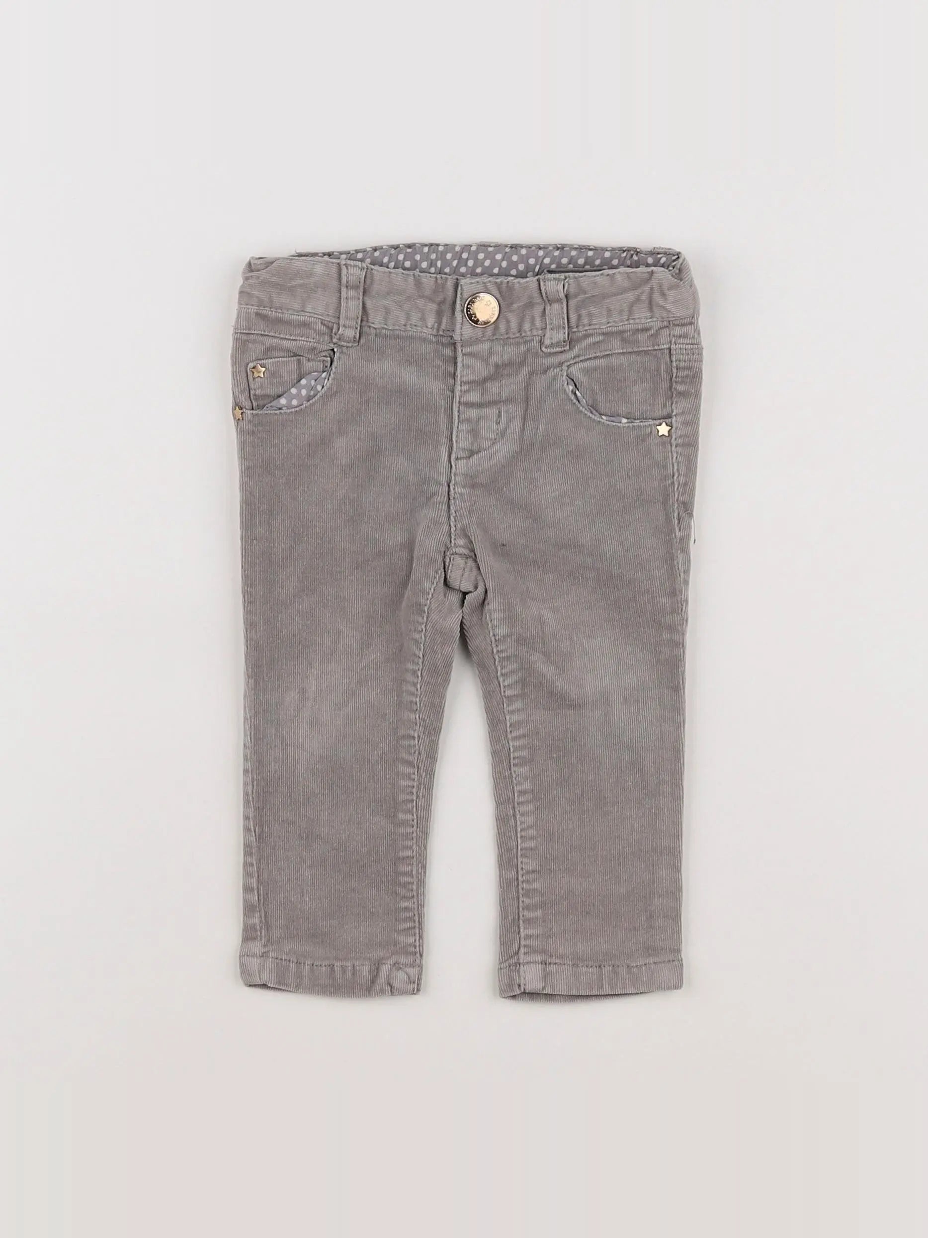 Zara - pantalon gris - 6/9 mois