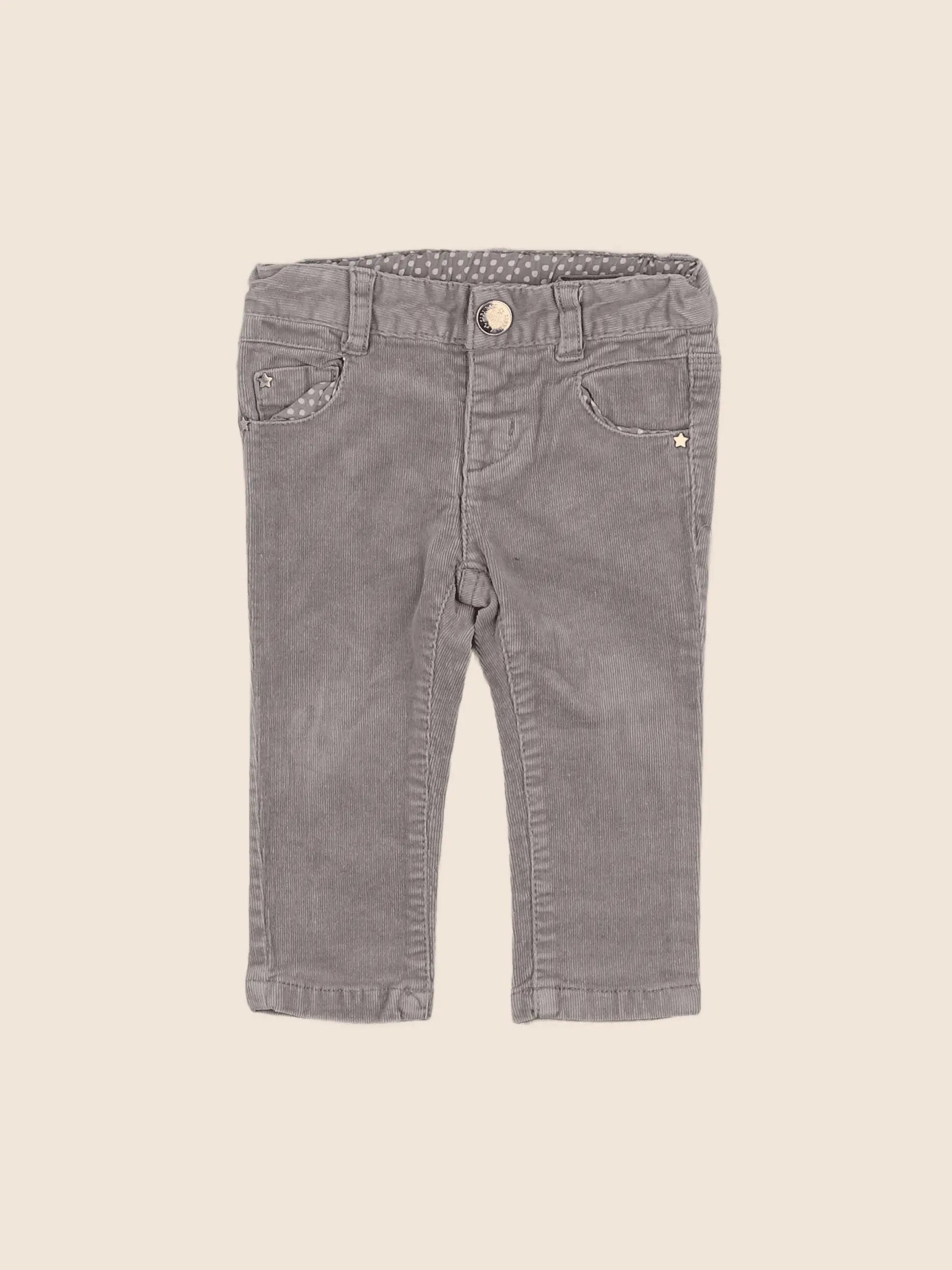 Zara - pantalon gris - 6/9 mois