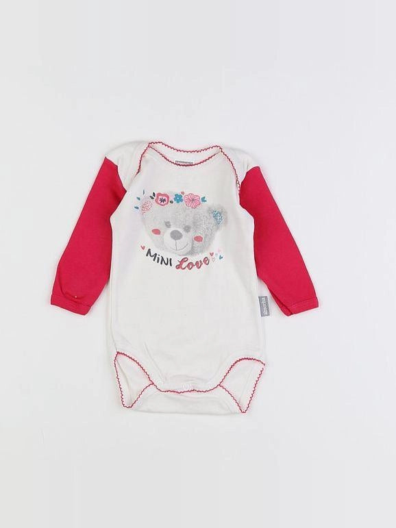 Absorba - body blanc, rose - 3 mois