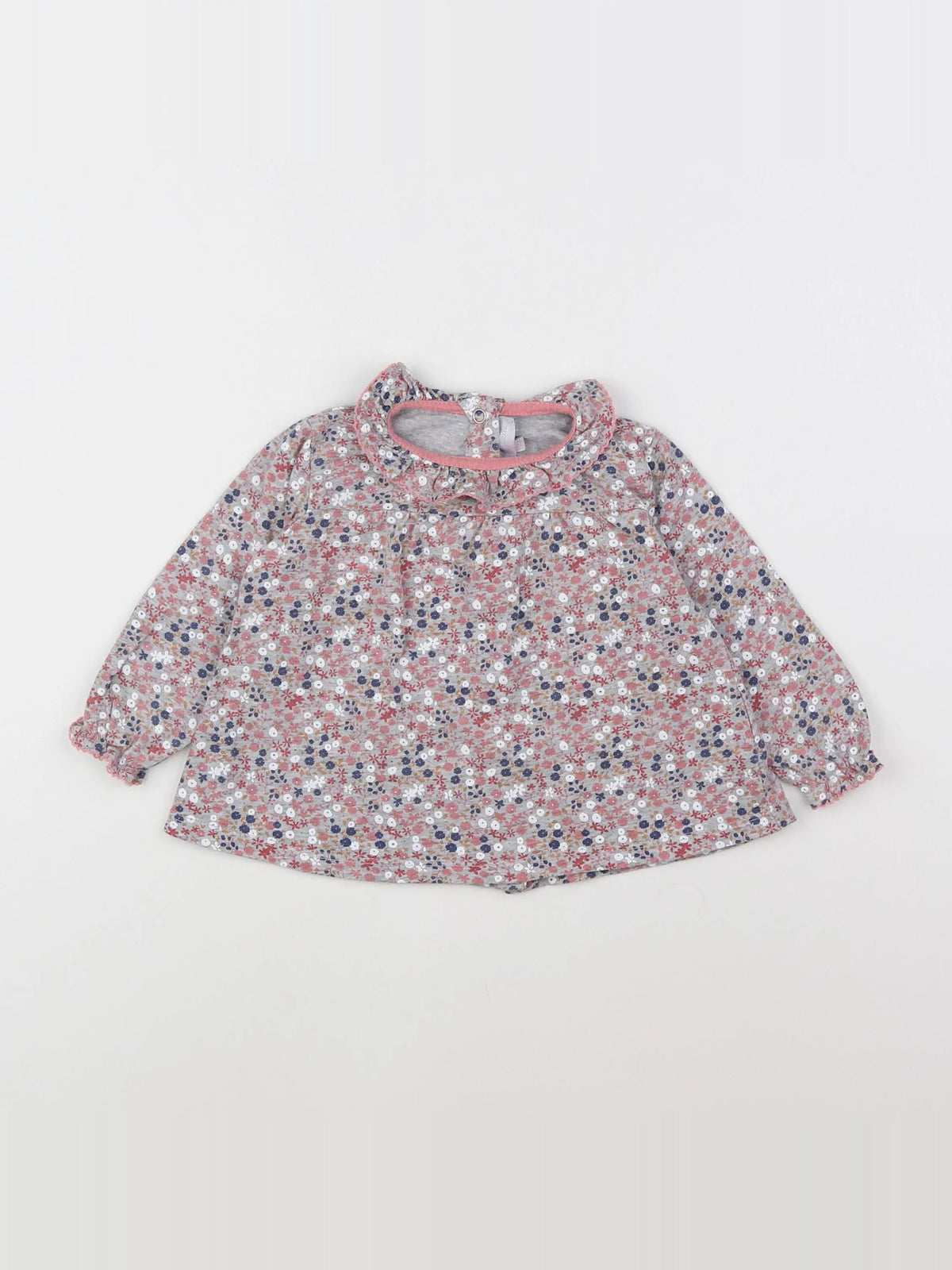Cadet Rousselle - tee-shirt gris, rose - 12 mois