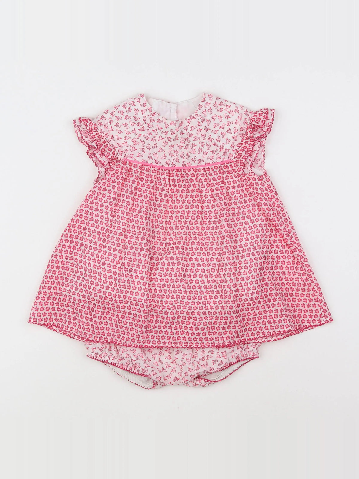 Absorba - robe blanc, rose - 18 mois