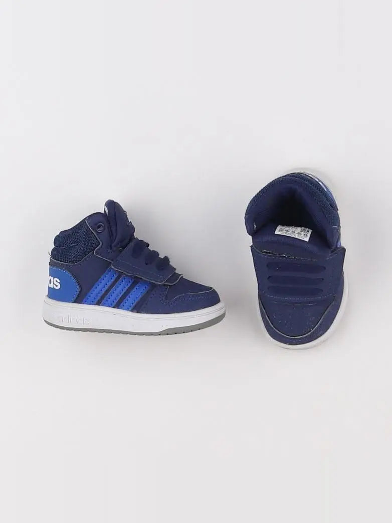 Adidas - tennis à scratch/ lacets bleu - pointure 19