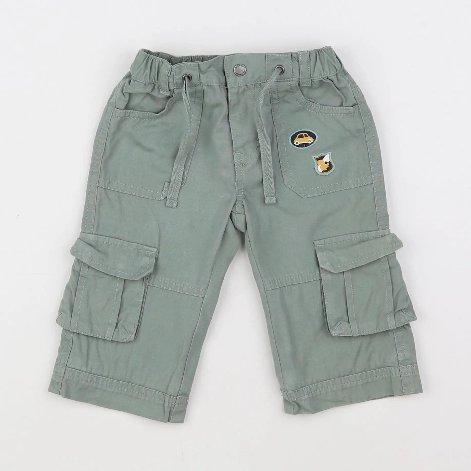 Vertbaudet - pantalon vert - 12 mois