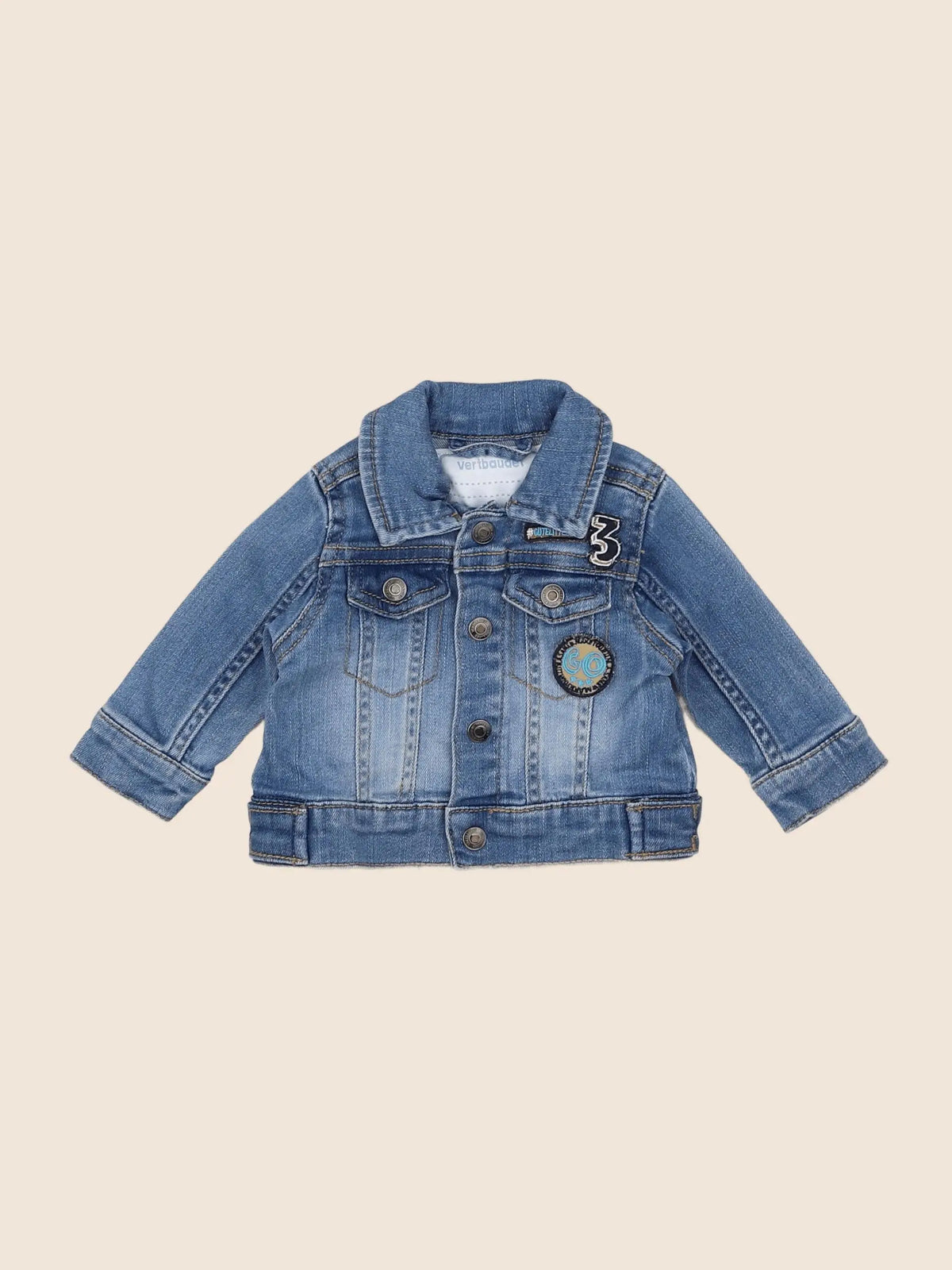 Vertbaudet - veste bleu - 3 mois