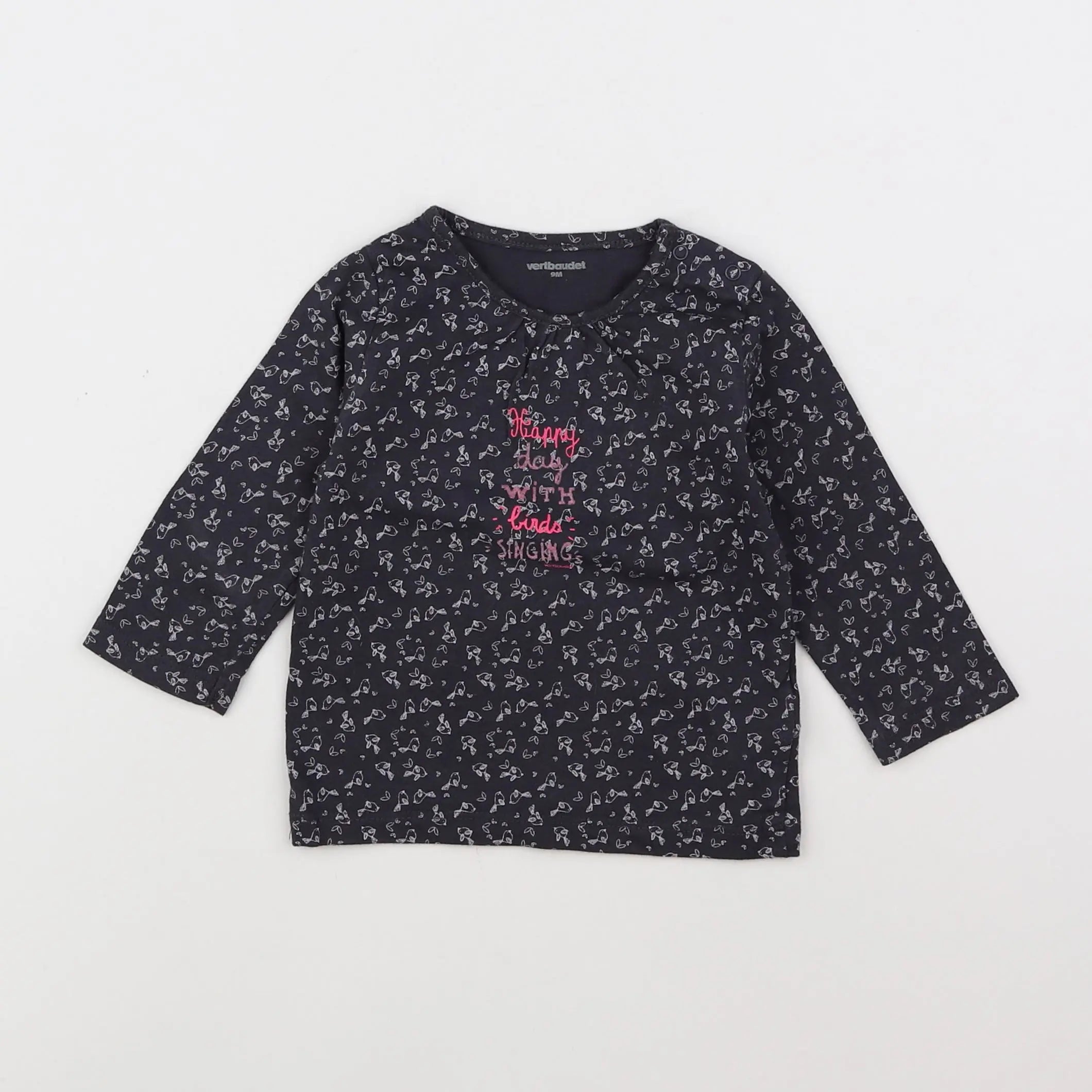 Vertbaudet - tee-shirt gris - 9 mois