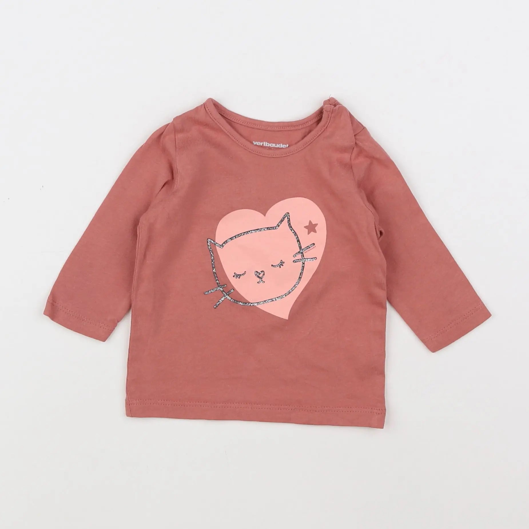 Vertbaudet - tee-shirt rose - 3 mois