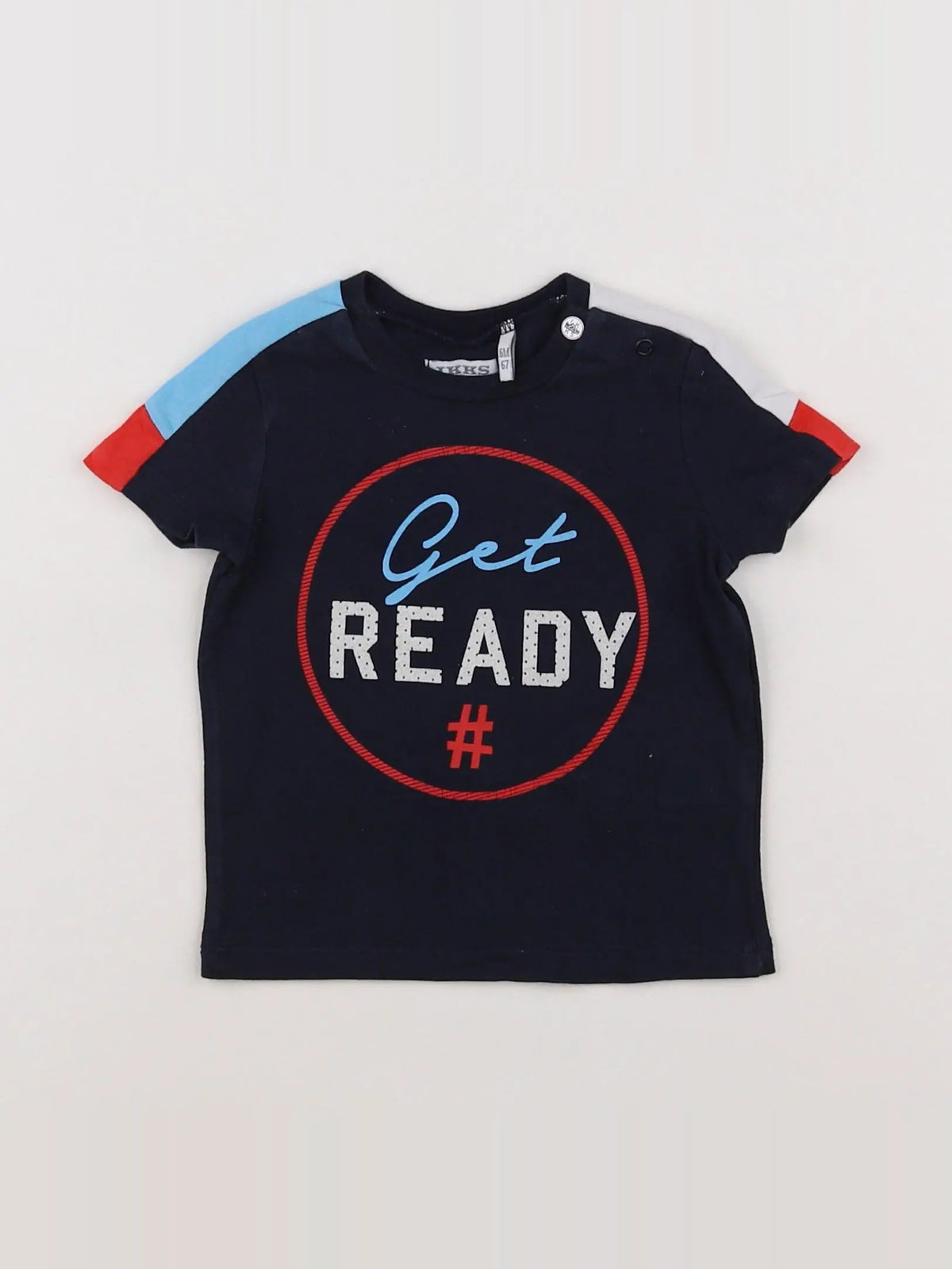 IKKS - tee-shirt bleu - 6 mois