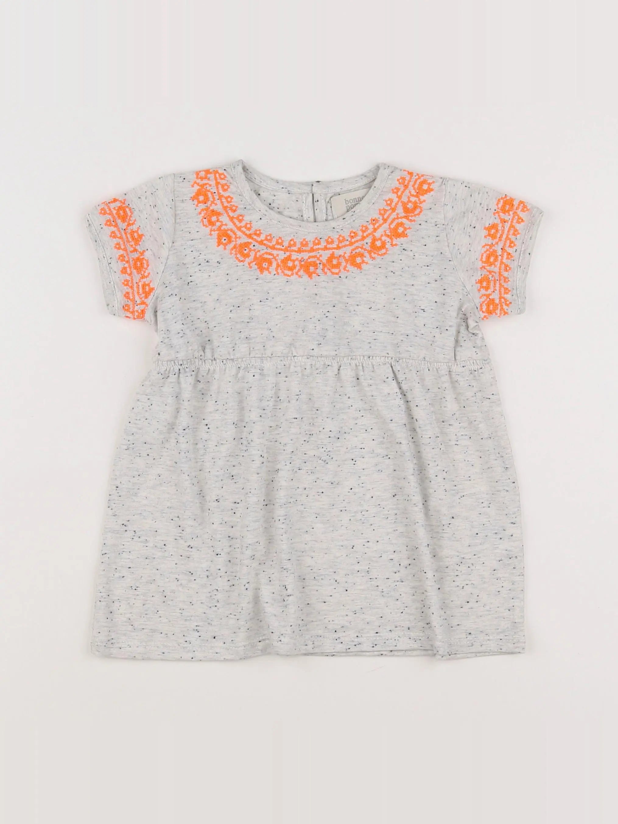 Bonnet à Pompon - robe gris - 12 mois