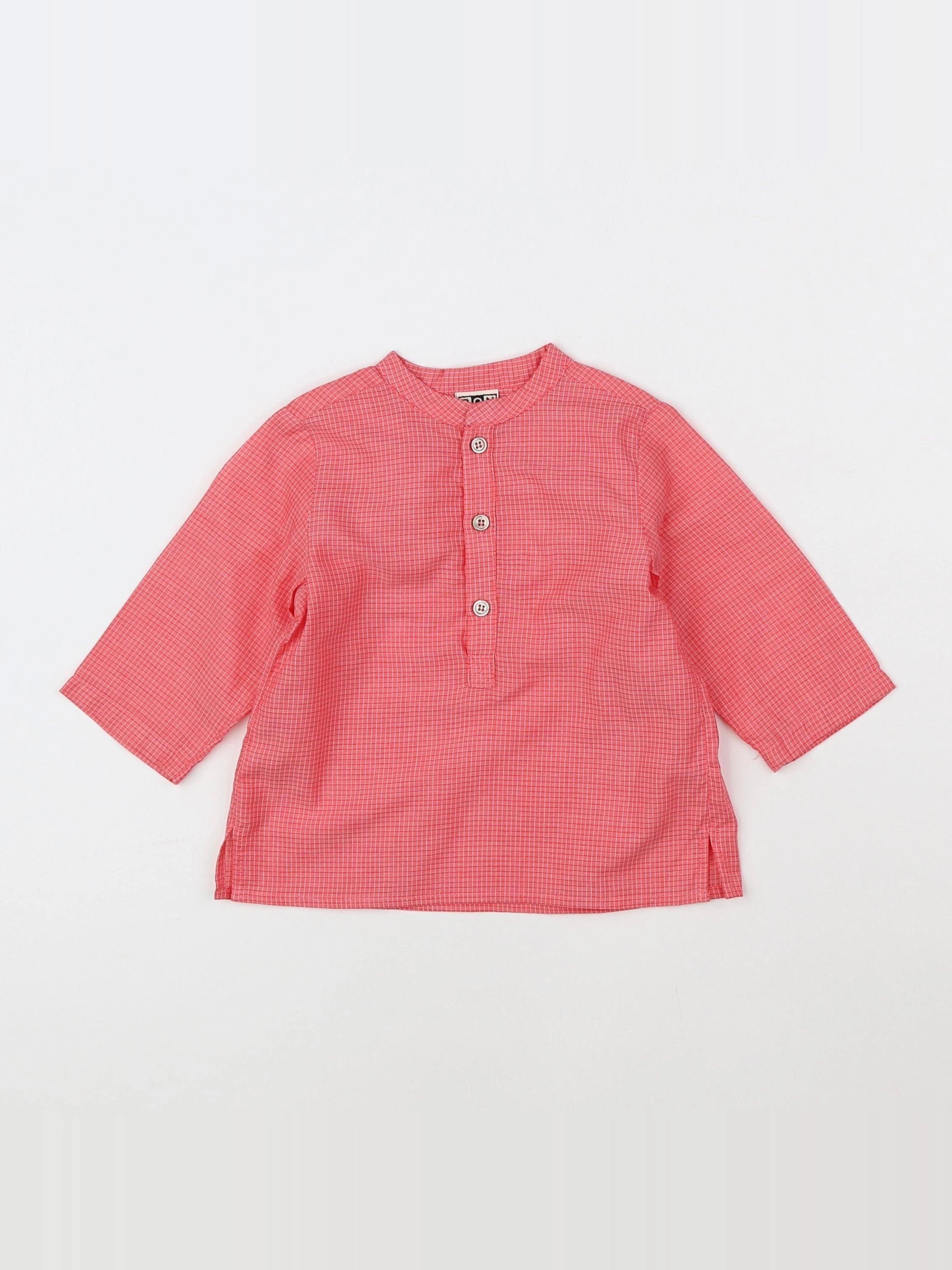Bonton - chemise rouge - 6 mois