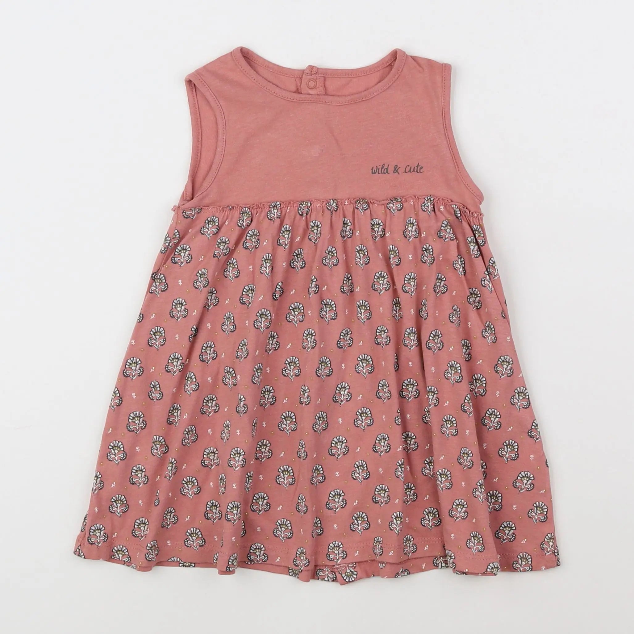 Vertbaudet - robe rose - 12 mois