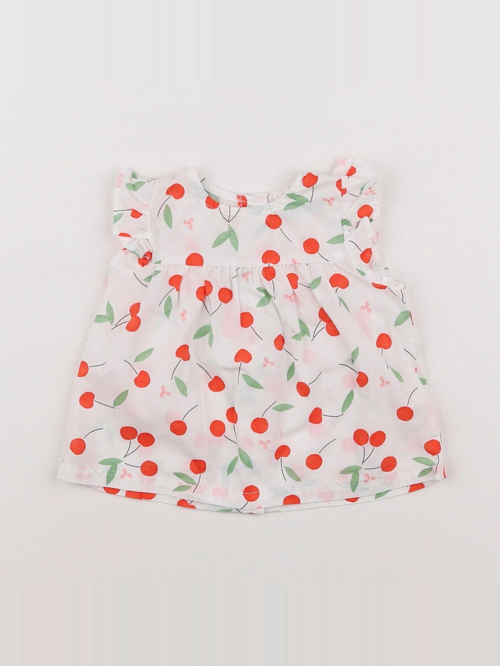 Vertbaudet - blouse rouge - 6 mois