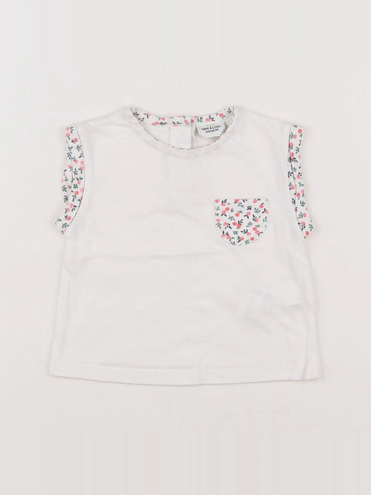 Tape à l'oeil - tee-shirt blanc - 6 mois