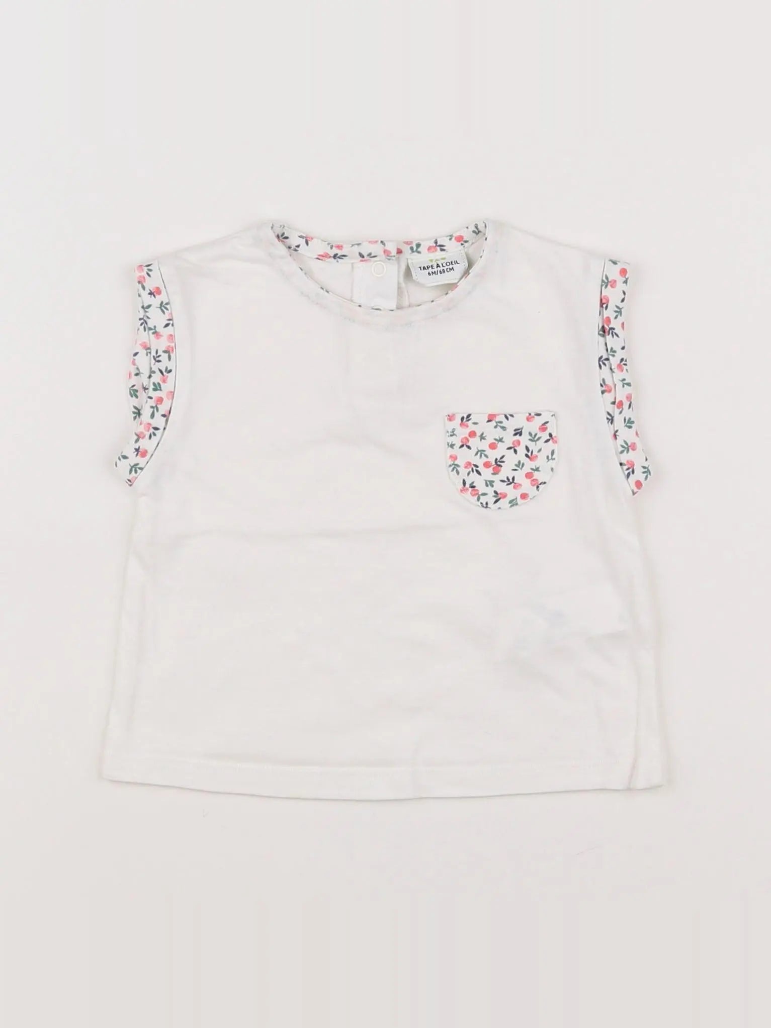 Tape à l'oeil - tee-shirt blanc - 6 mois
