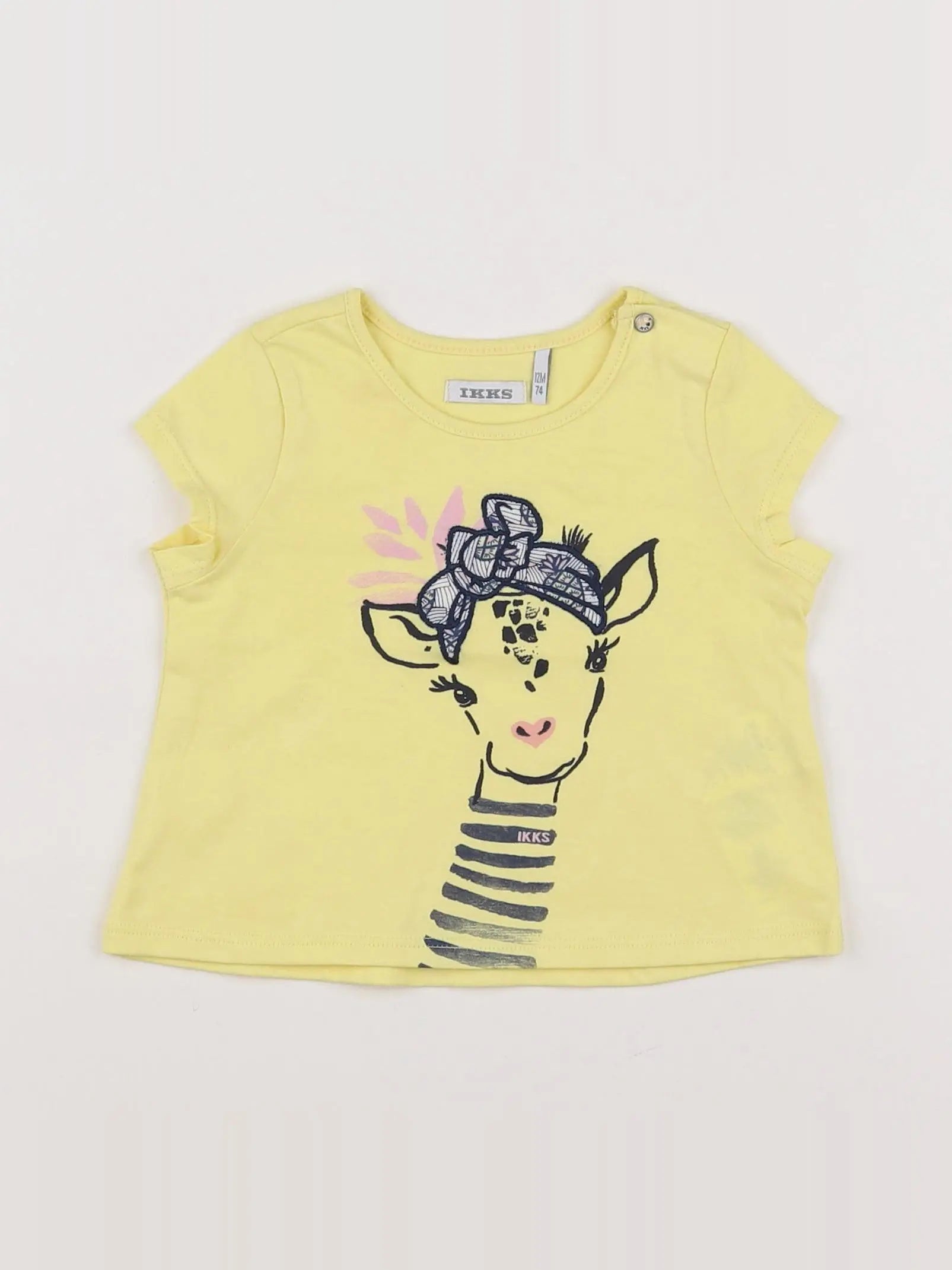 IKKS - tee-shirt jaune - 12 mois
