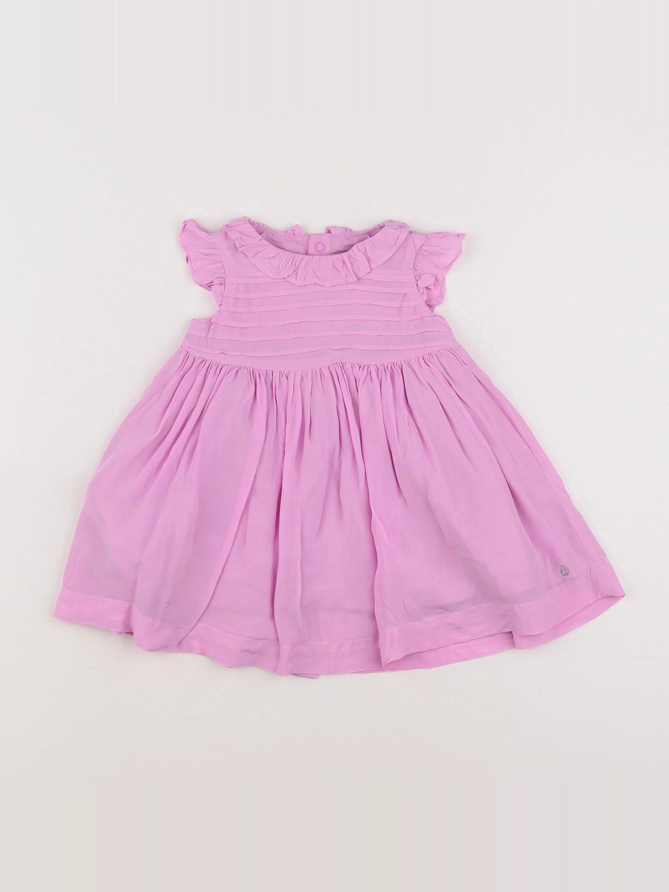 Petit Bateau - robe violet - 12 mois
