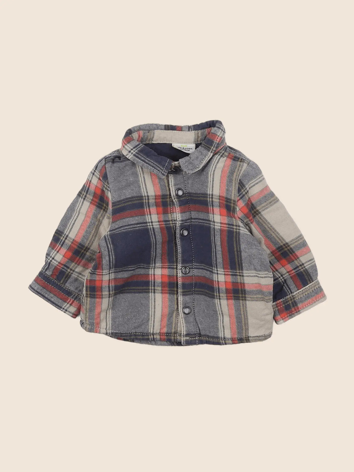 Tape à l'oeil - chemise bleu, beige - 3 mois