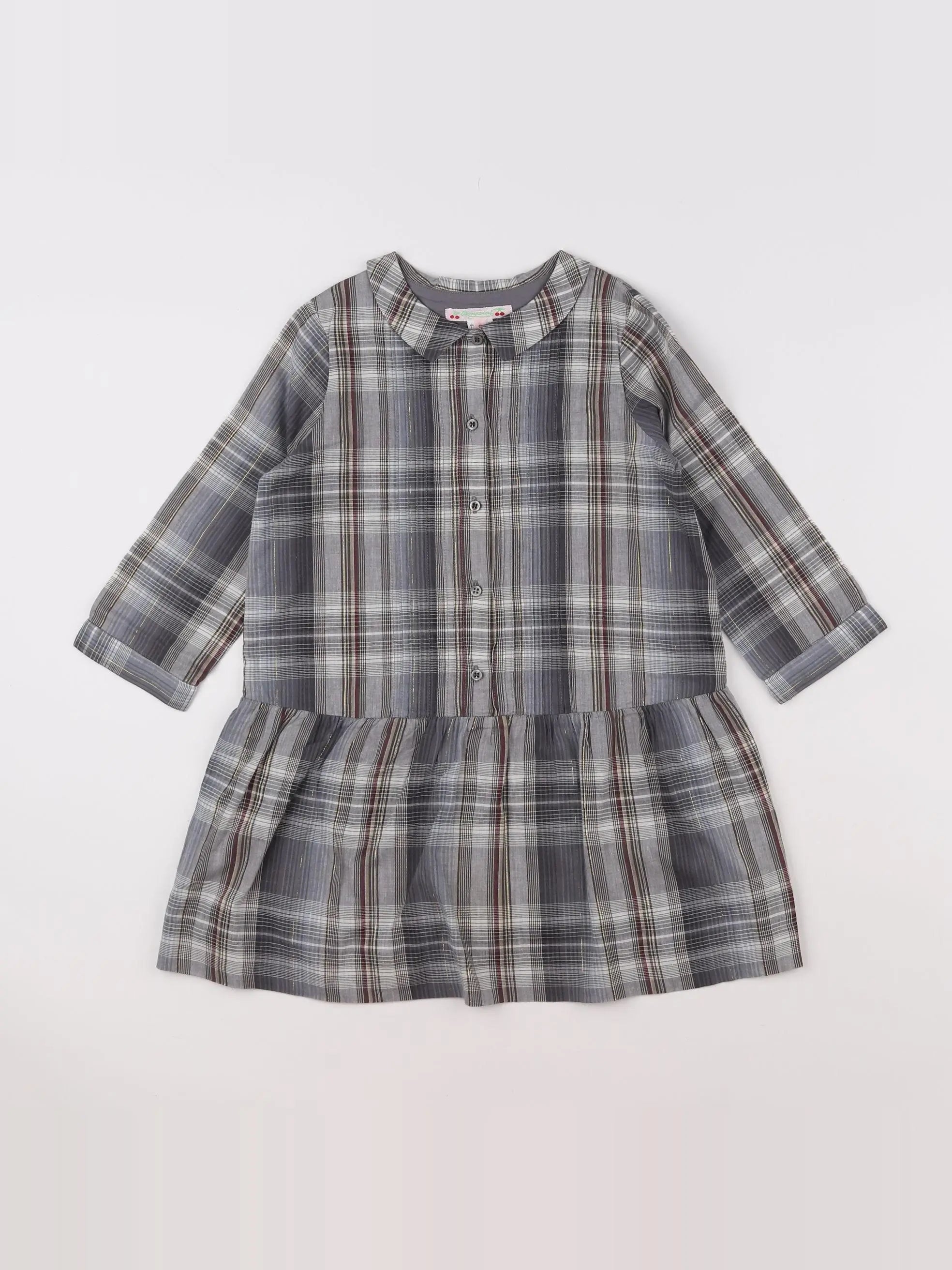 Bonpoint - robe gris - 6 ans