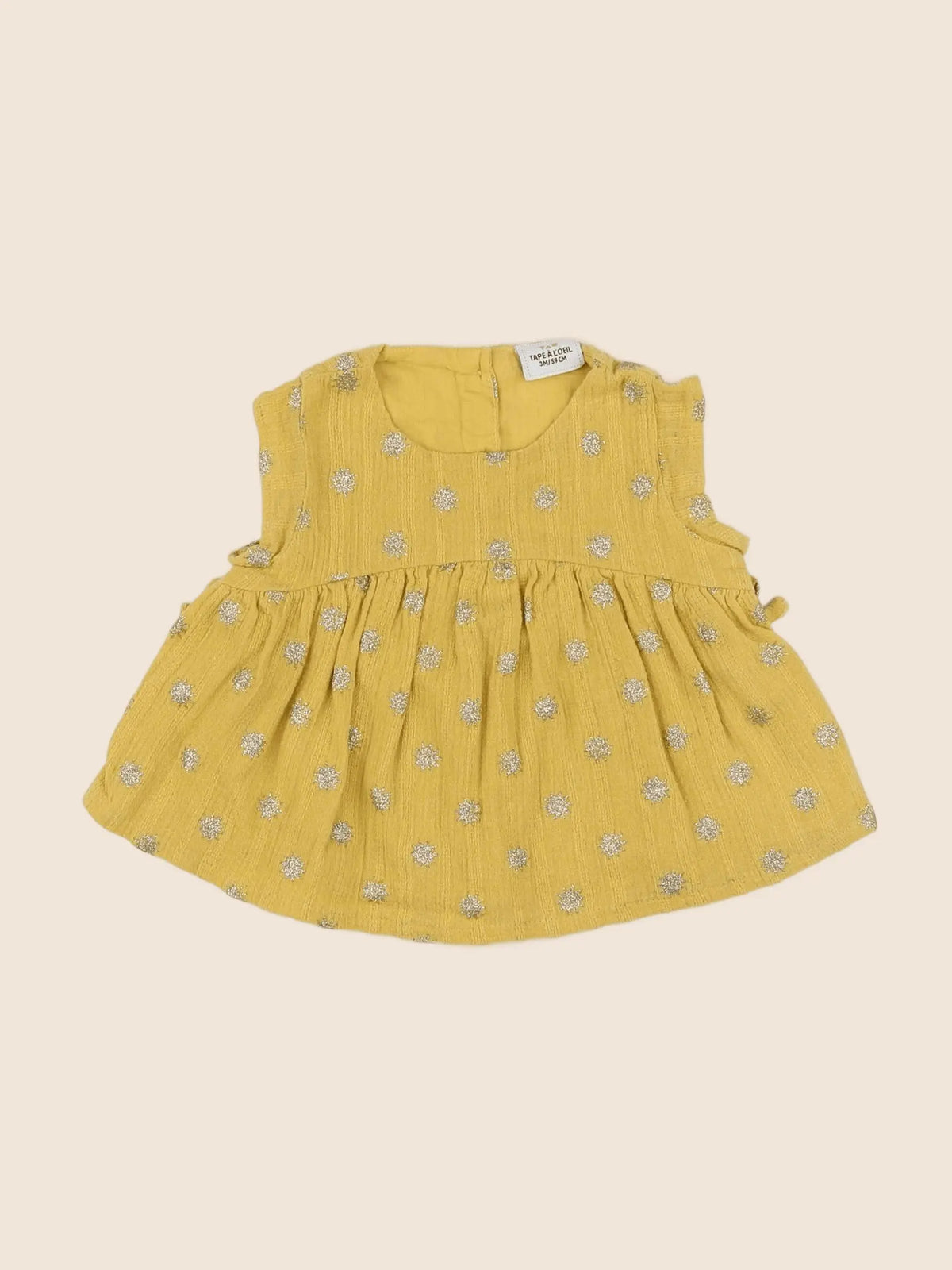 Tape à l'oeil - robe jaune, or - 3 mois