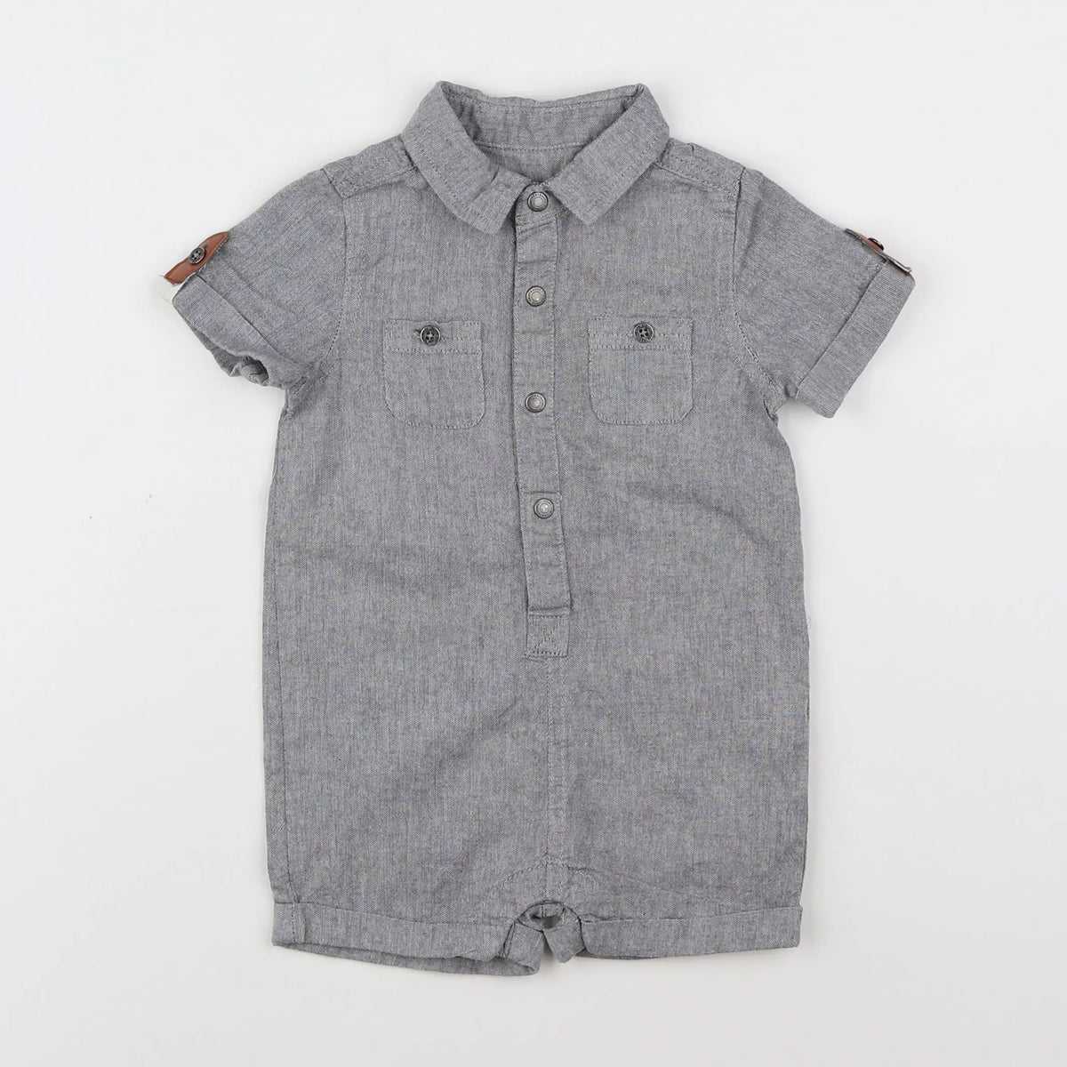 Vertbaudet - combinaison gris - 9 mois
