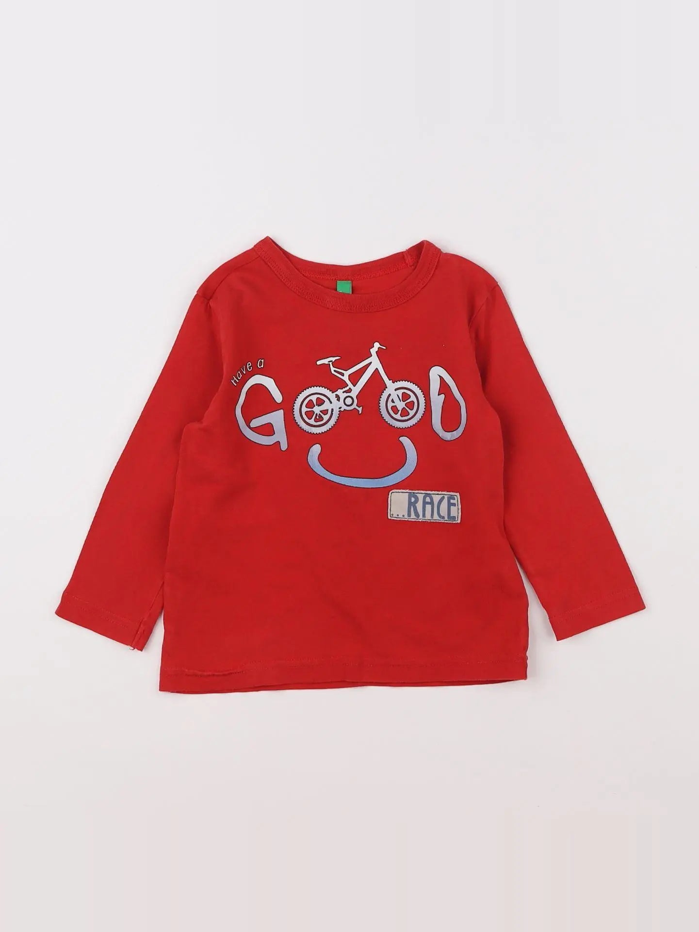 Benetton - tee-shirt rouge - 12 mois