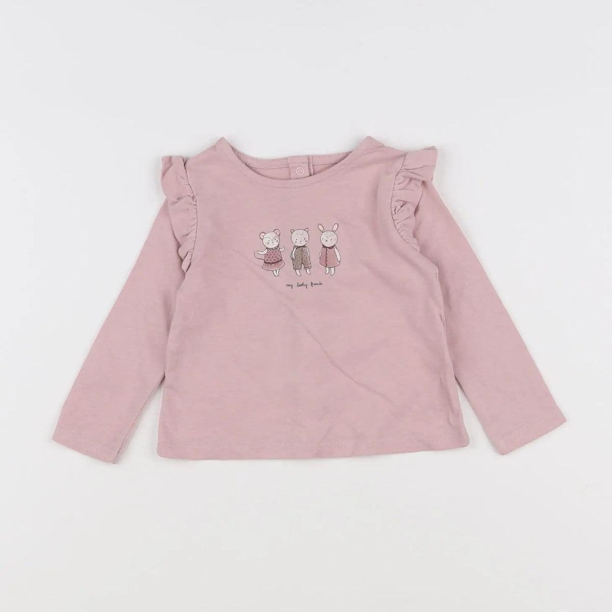 Vertbaudet - tee-shirt violet - 9 mois