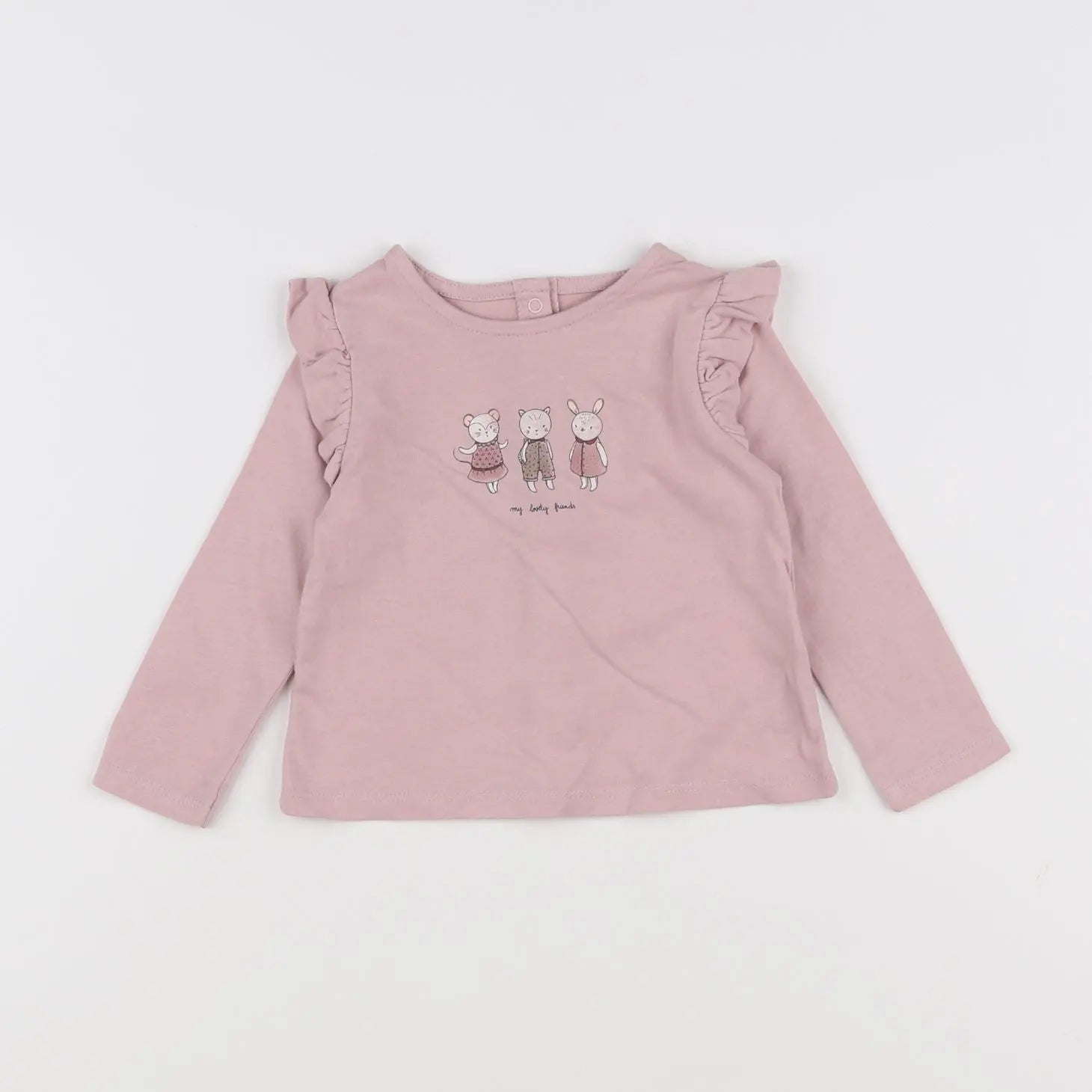 Vertbaudet - tee-shirt violet - 9 mois