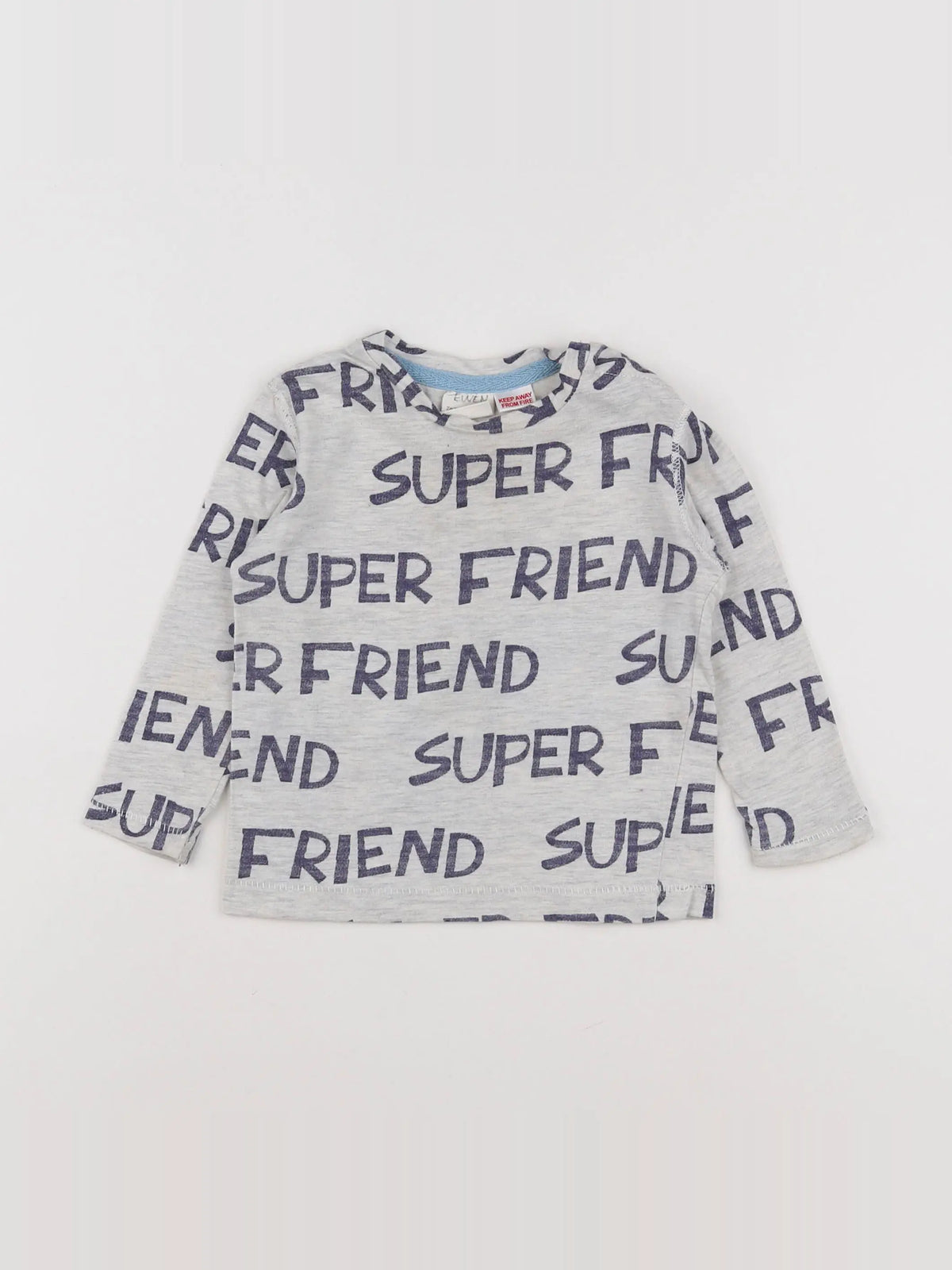 Zara - tee-shirt gris, bleu - 9/12 mois