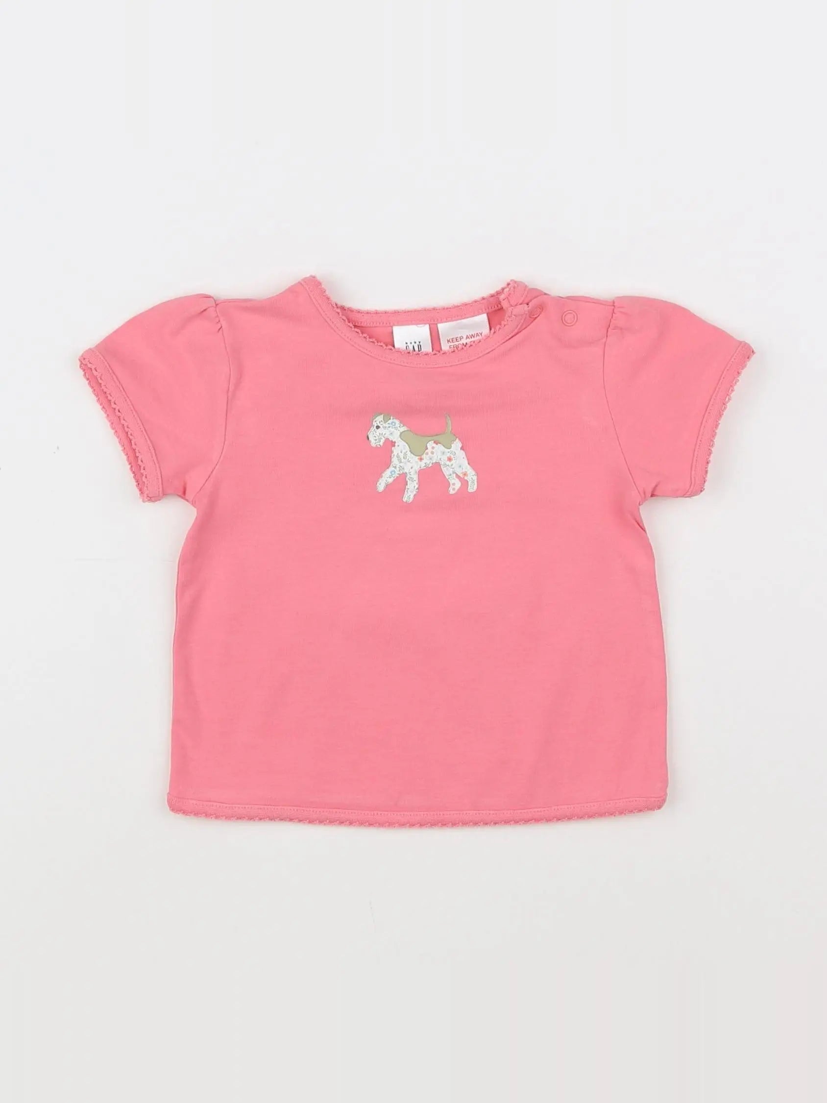 GAP - tee-shirt rose - 3/6 mois