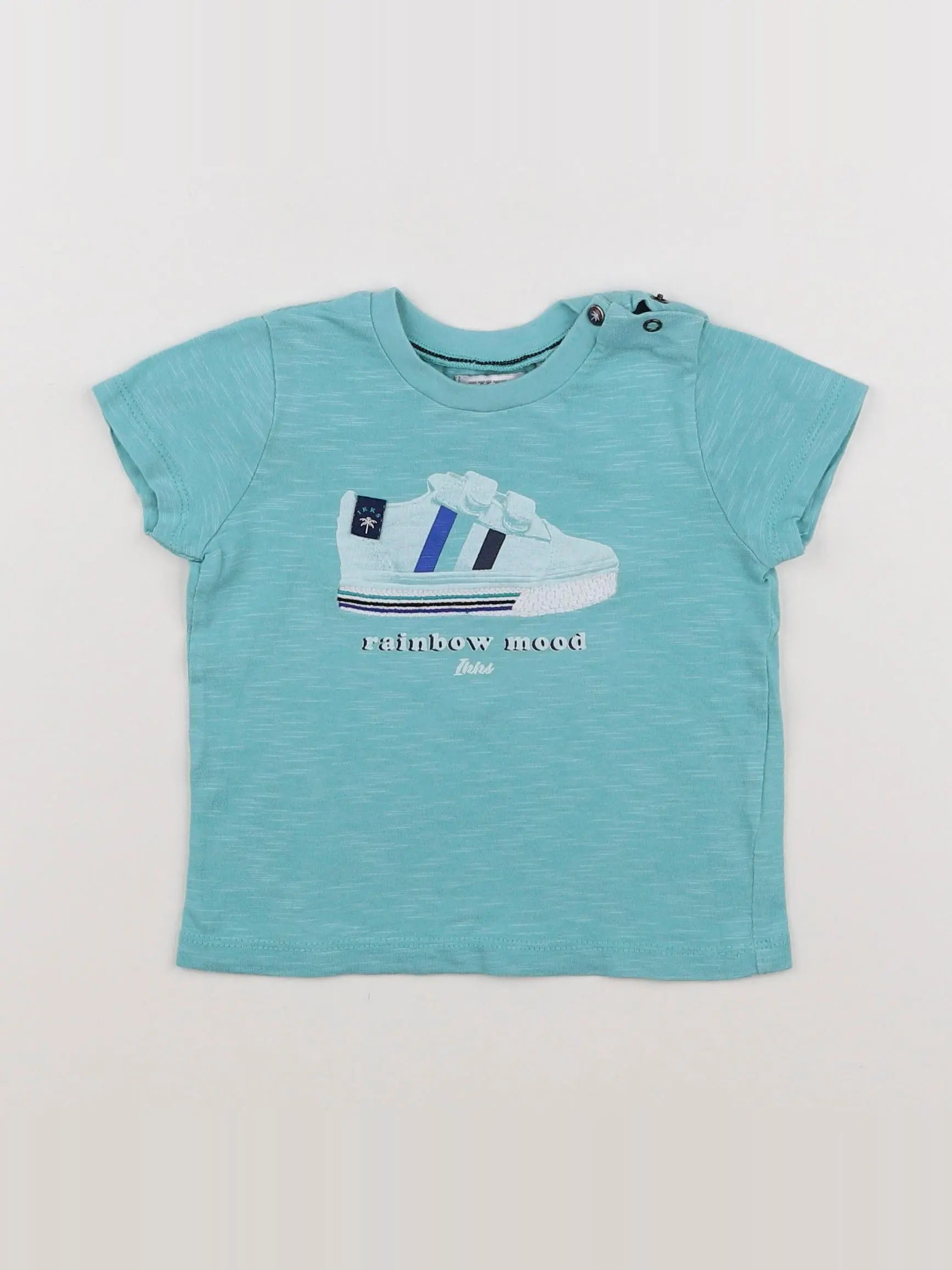 IKKS - tee-shirt vert, bleu - 12 mois