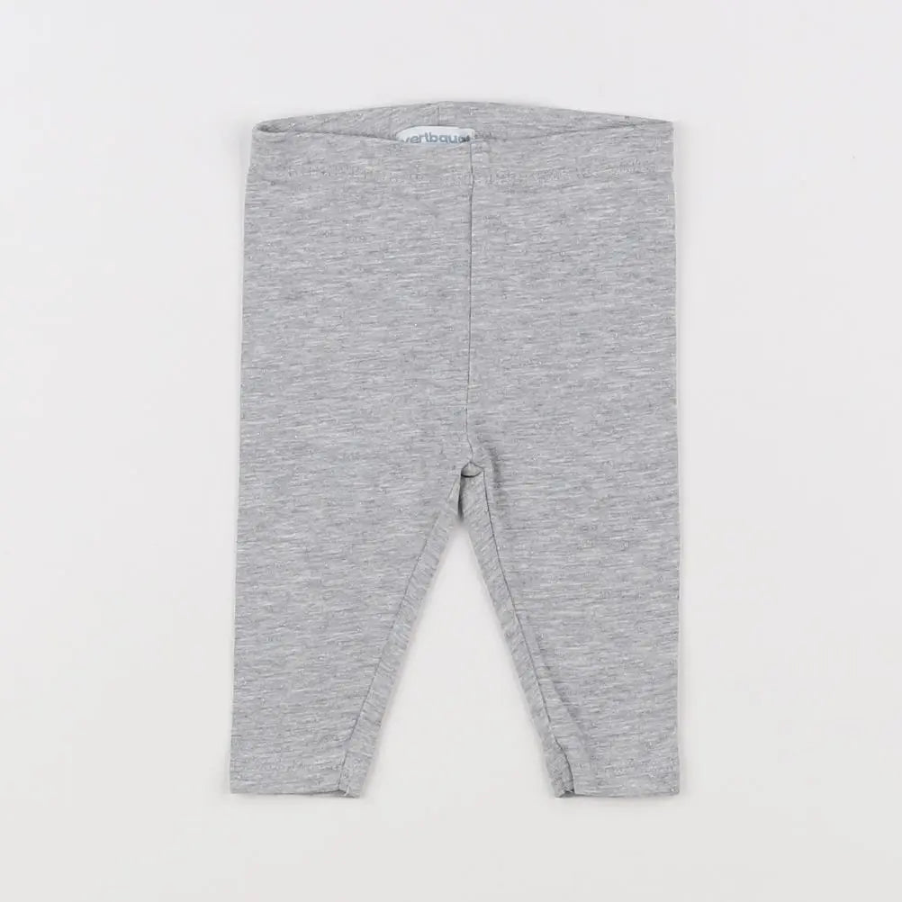 Vertbaudet - legging gris - 3 mois